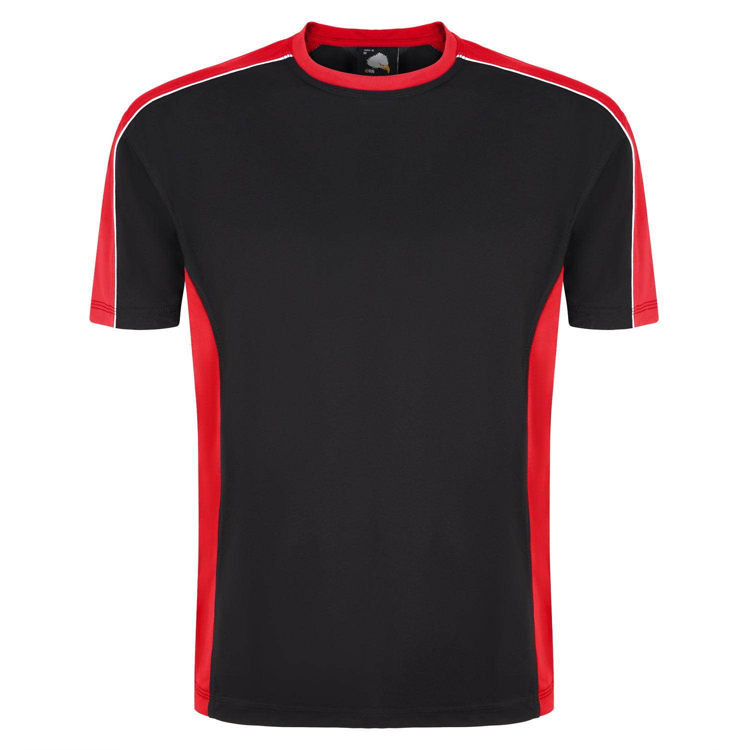 Orn Avocet Wicking T-Shirt - Black - Red - 1008 - Black - Red - Customisable T-Shirts & Poloshirts