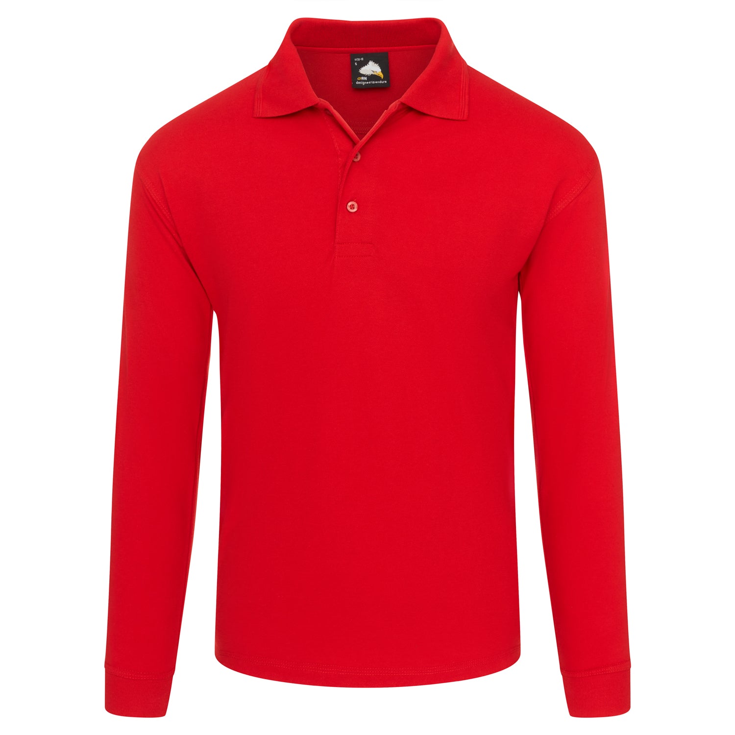 Orn Weaver Long Sleeved Poloshirt - Red - 1170 - Red - Customisable T-Shirts & Poloshirts
