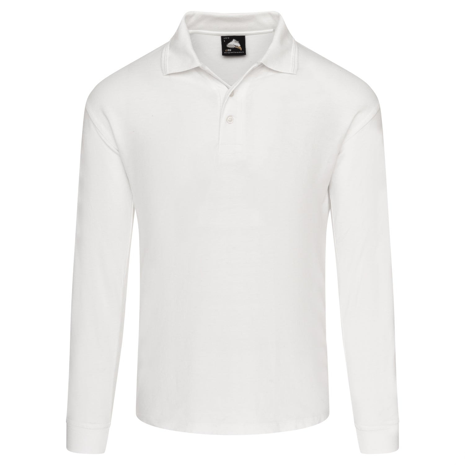 Orn Weaver Long Sleeved Poloshirt - White - 1170 - White - Customisable T-Shirts & Poloshirts