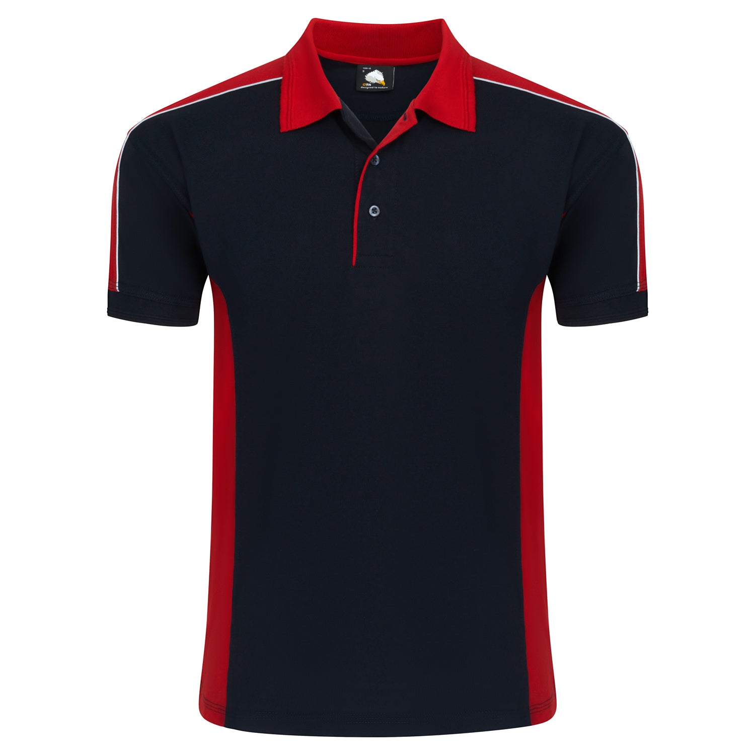 Orn Avocet Poloshirt - Black - Red - 1188 - Black - Red - Customisable T-Shirts & Poloshirts
