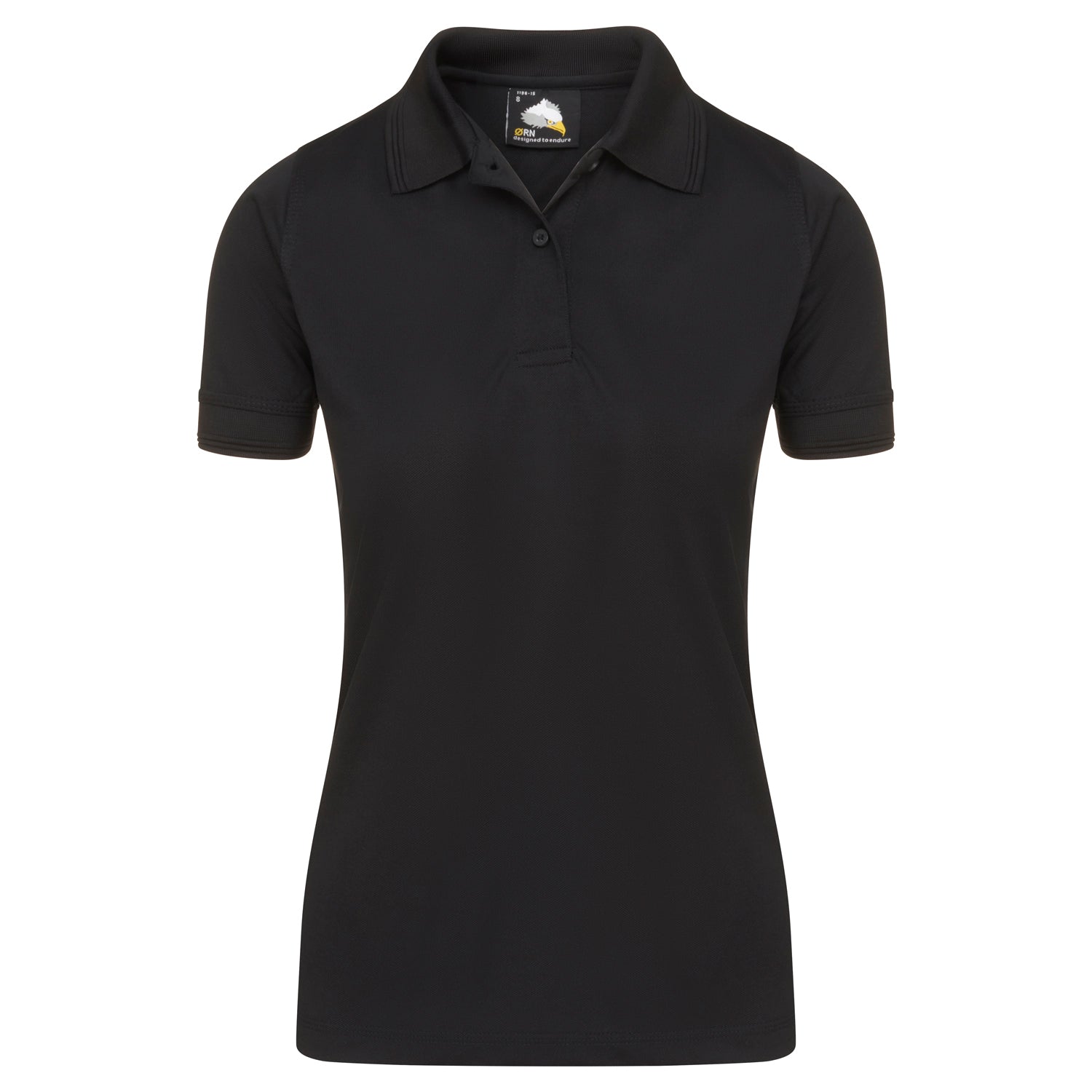 Orn Ladies Oriole Wicking Poloshirt - Black - 1196 - Black - Customisable T-Shirts & Poloshirts