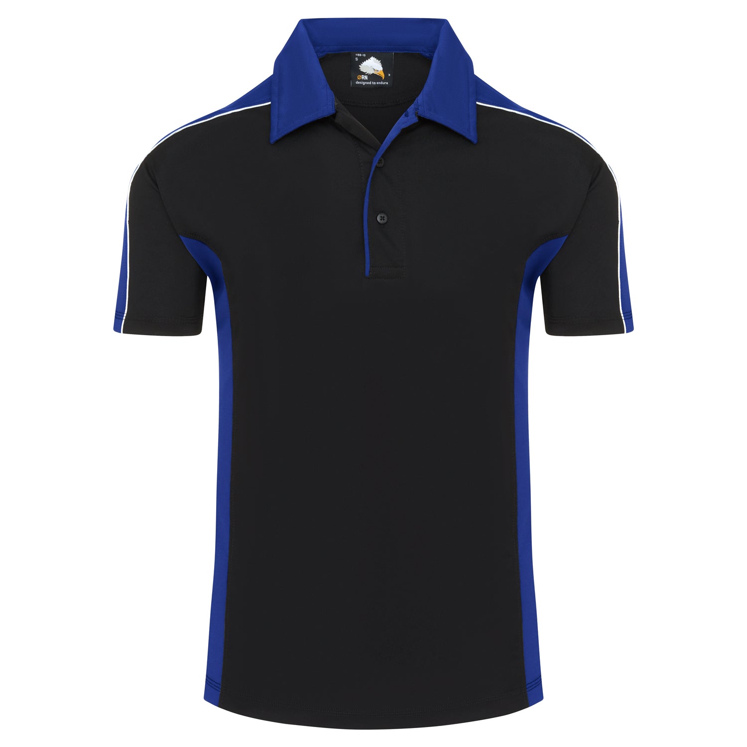 Orn Avocet Wicking Poloshirt - Black - Royal - 1198 - Black - Royal - Customisable T-Shirts & Poloshirts