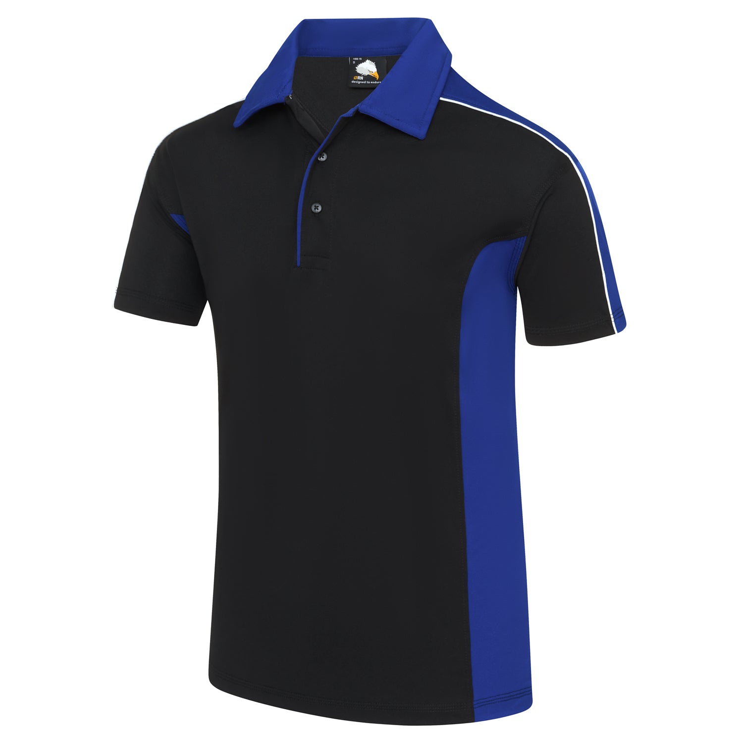Orn Avocet Wicking Poloshirt - Black - Royal - 1198 - - Customisable T-Shirts & Poloshirts