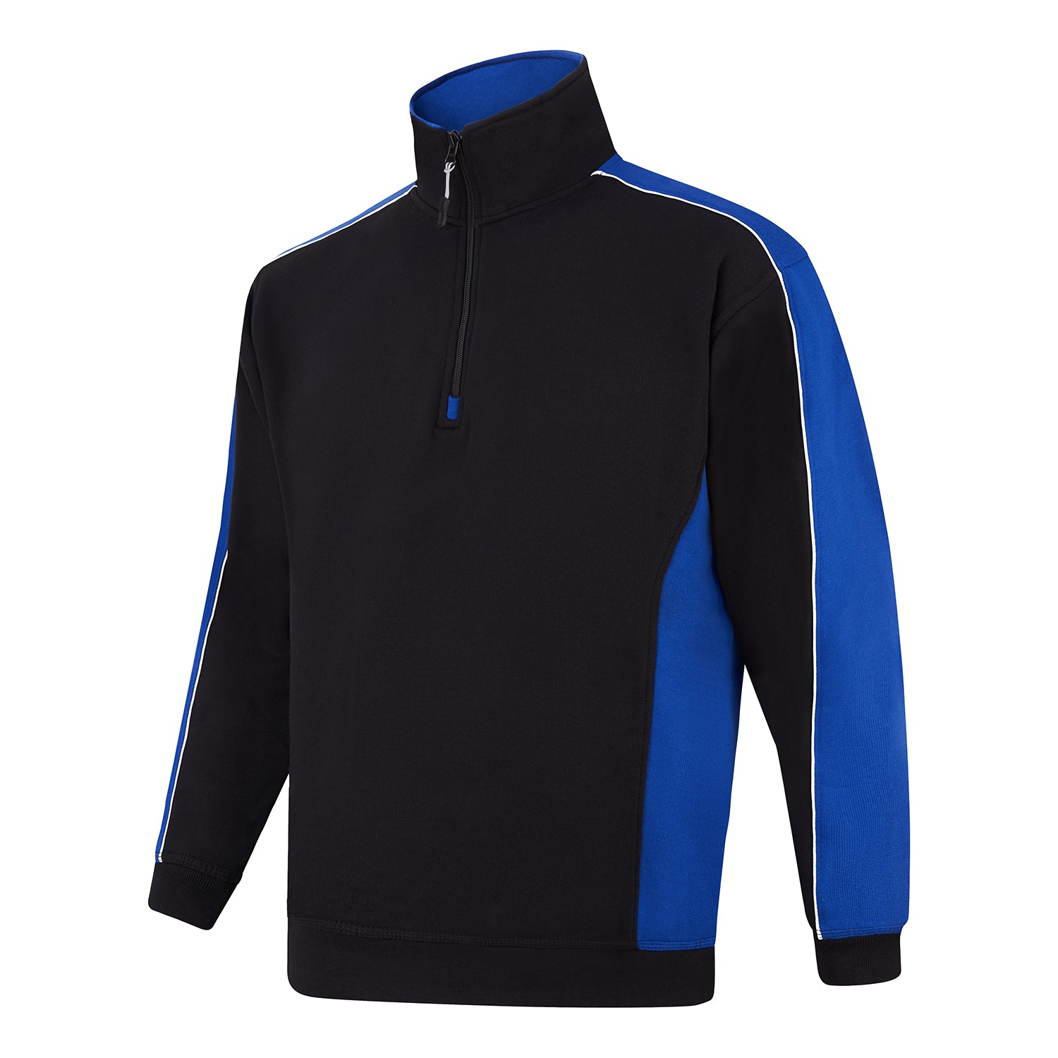 Orn Avocet Quarter Zip Sweatshirt - Black - Royal - 1288 - - Customisable Sweatshirts & Hoodies