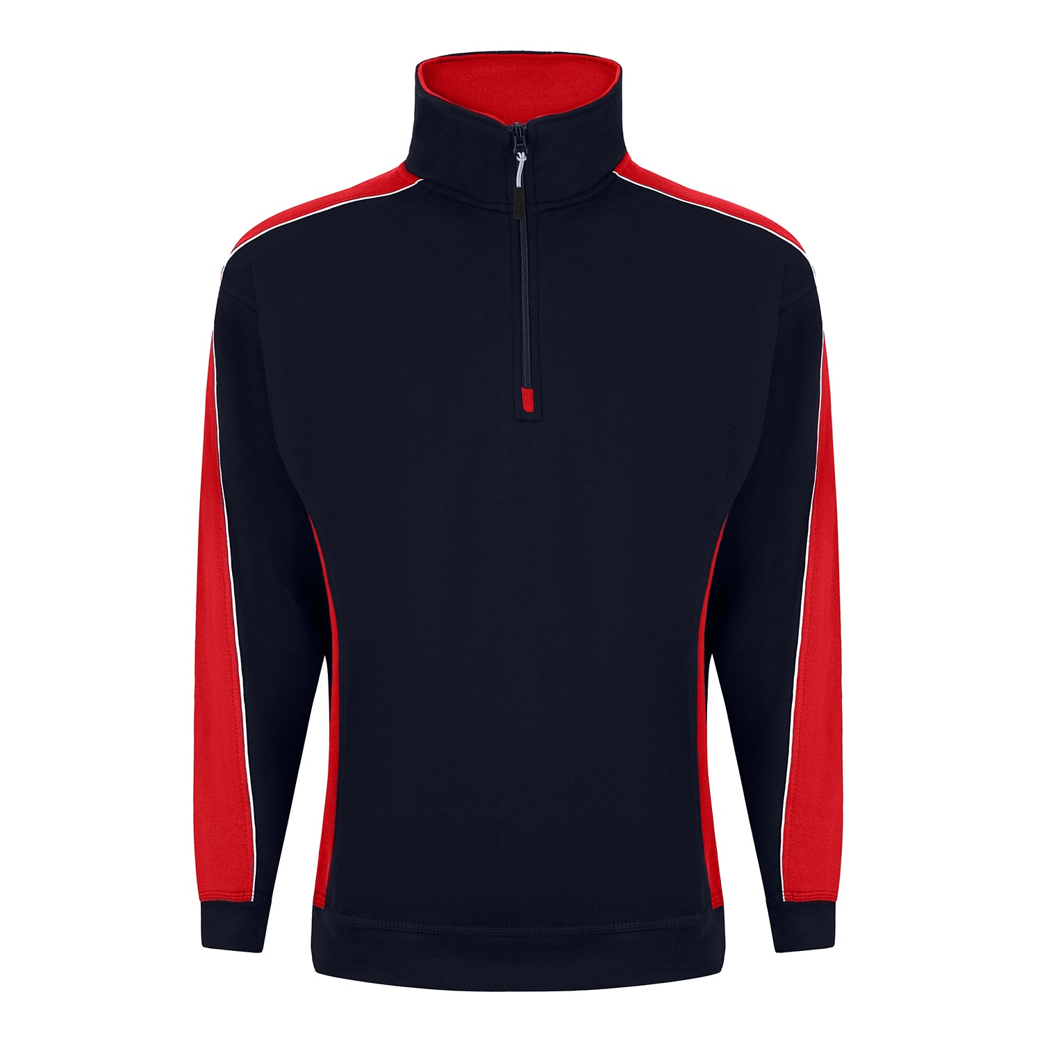 Orn Avocet Quarter Zip Sweatshirt - Navy - Red - 1288 - Navy - Red - Customisable Sweatshirts & Hoodies