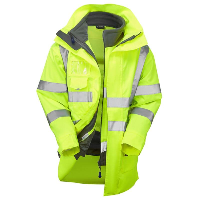 Leo 3 in 1 CLOVELLY Anorak CI3 with HARTLAND Fleece Cl3 Jacket A04/F01 - Yellow - Customisable Jackets