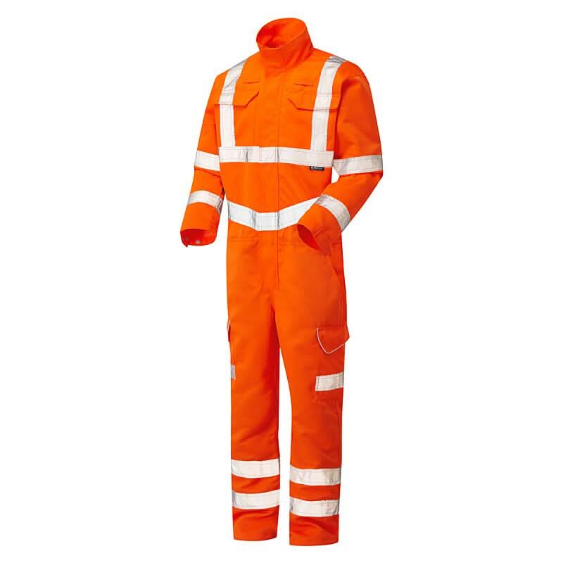 Leo Molland ISO 20471 Class 3 PolyCotton Coverall CV01 - Orange - Customisable Coveralls