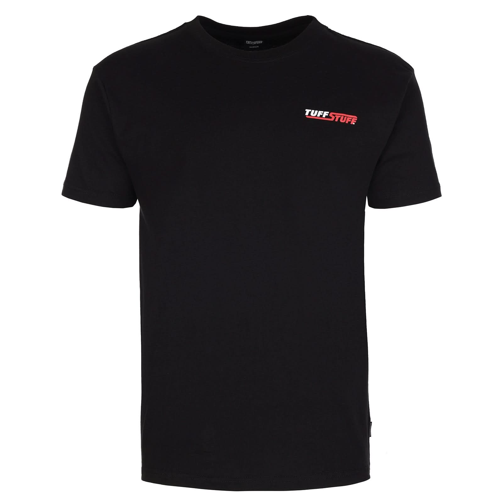 TUFFSTUFF LOGO T SHIRT - 155 - BLACK - Customisable Tops