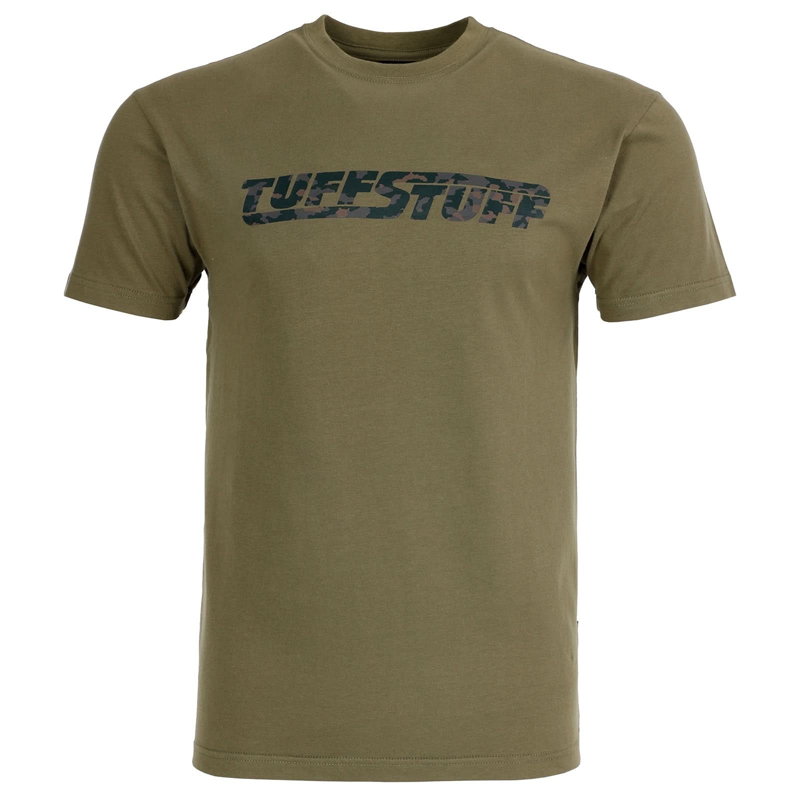 TUFFSTUFF LOGO T SHIRT - 155 - OLIVE - Customisable Tops