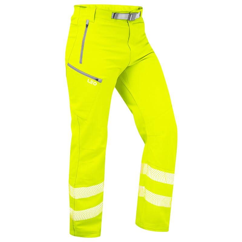Leo Landcross ISO 20471 Class 1 Stretch Work Trouser WT01 - Yellow - Customisable Trousers