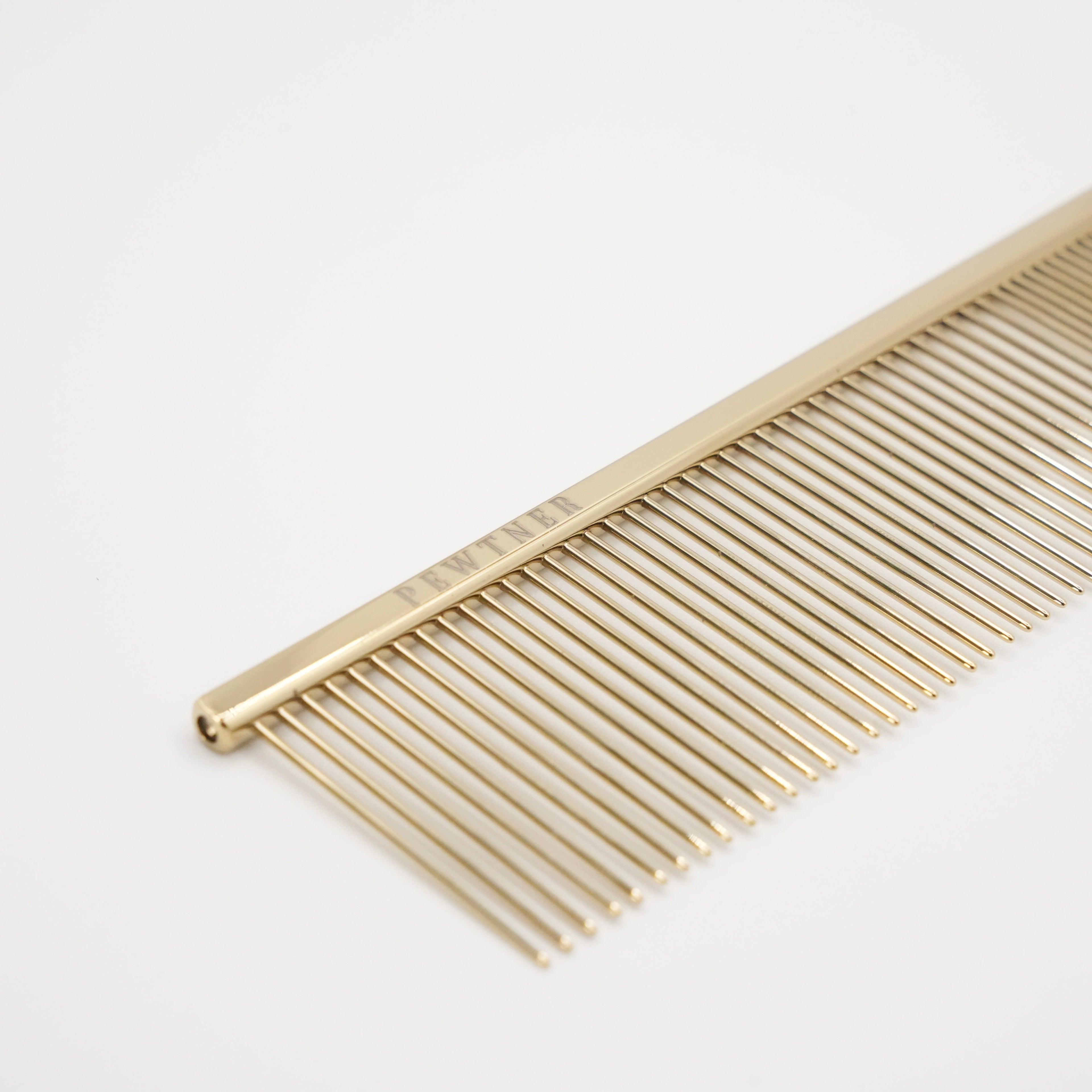 Itsy Bitsy Comb - Dog Grooming Comb - gold One Size - Customisable Combs
