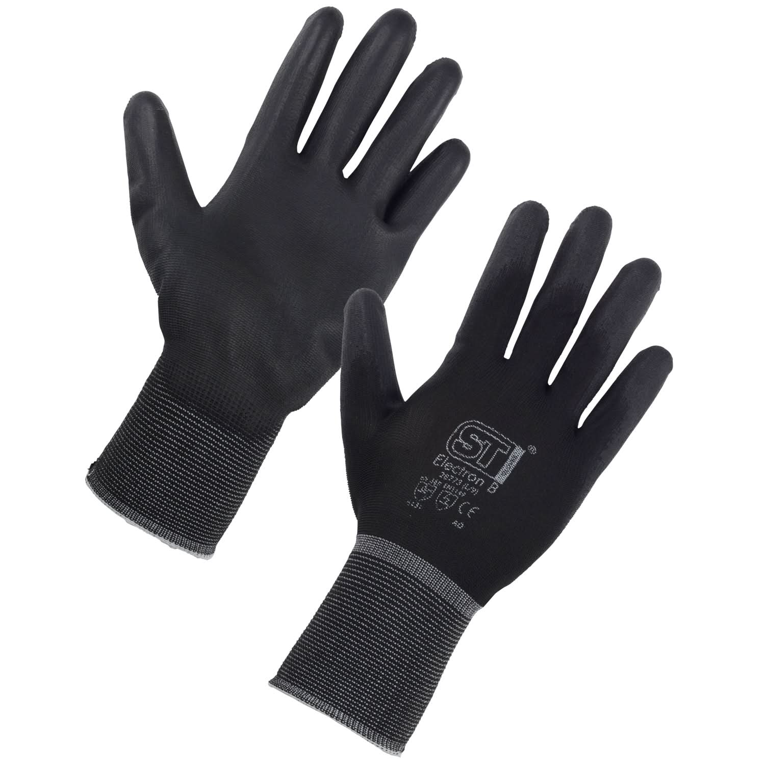 Supertouch - PU Fixer Gloves - G71 - Black - Customisable General Handling