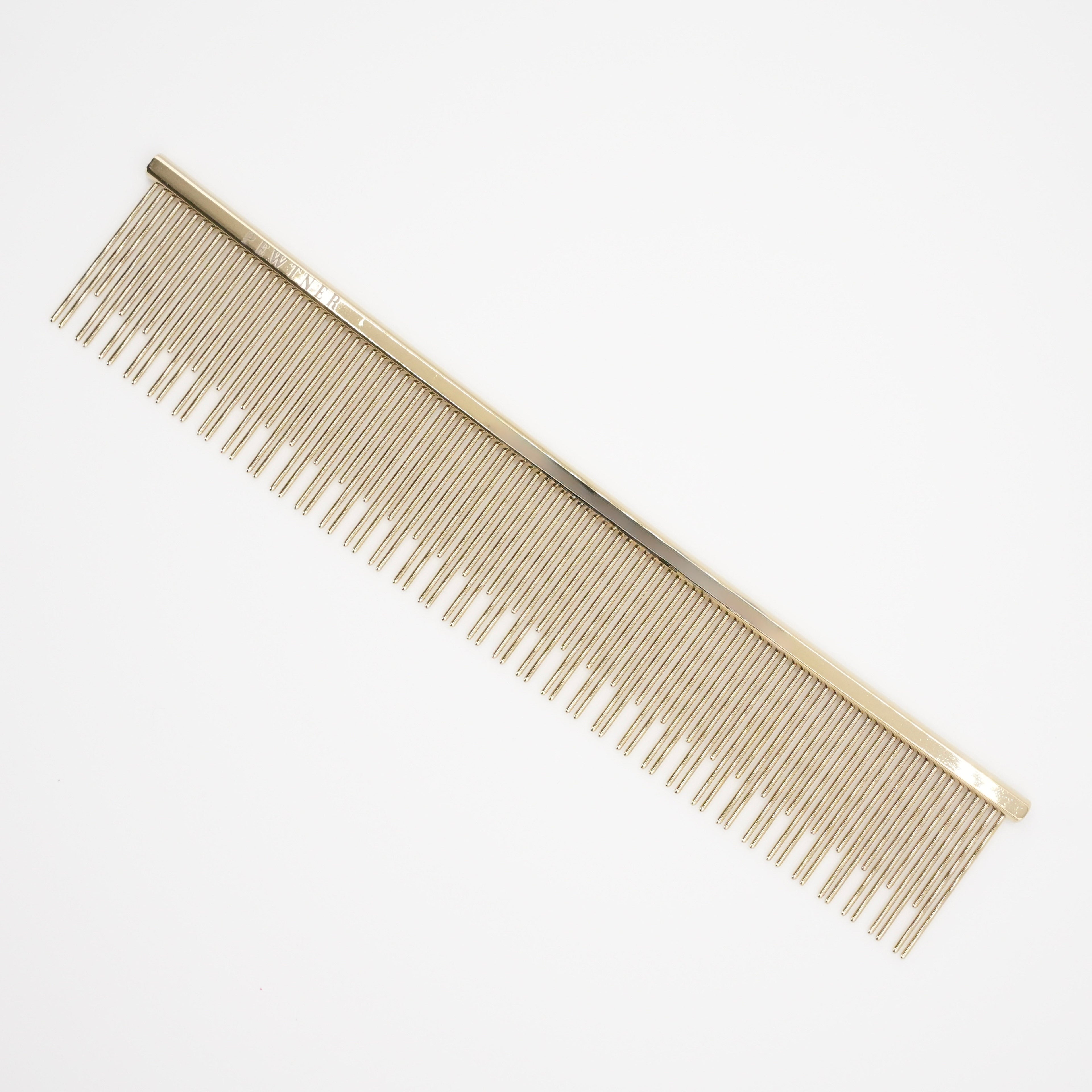 Double Trouble - Gold Dog Grooming Comb - - Customisable Combs