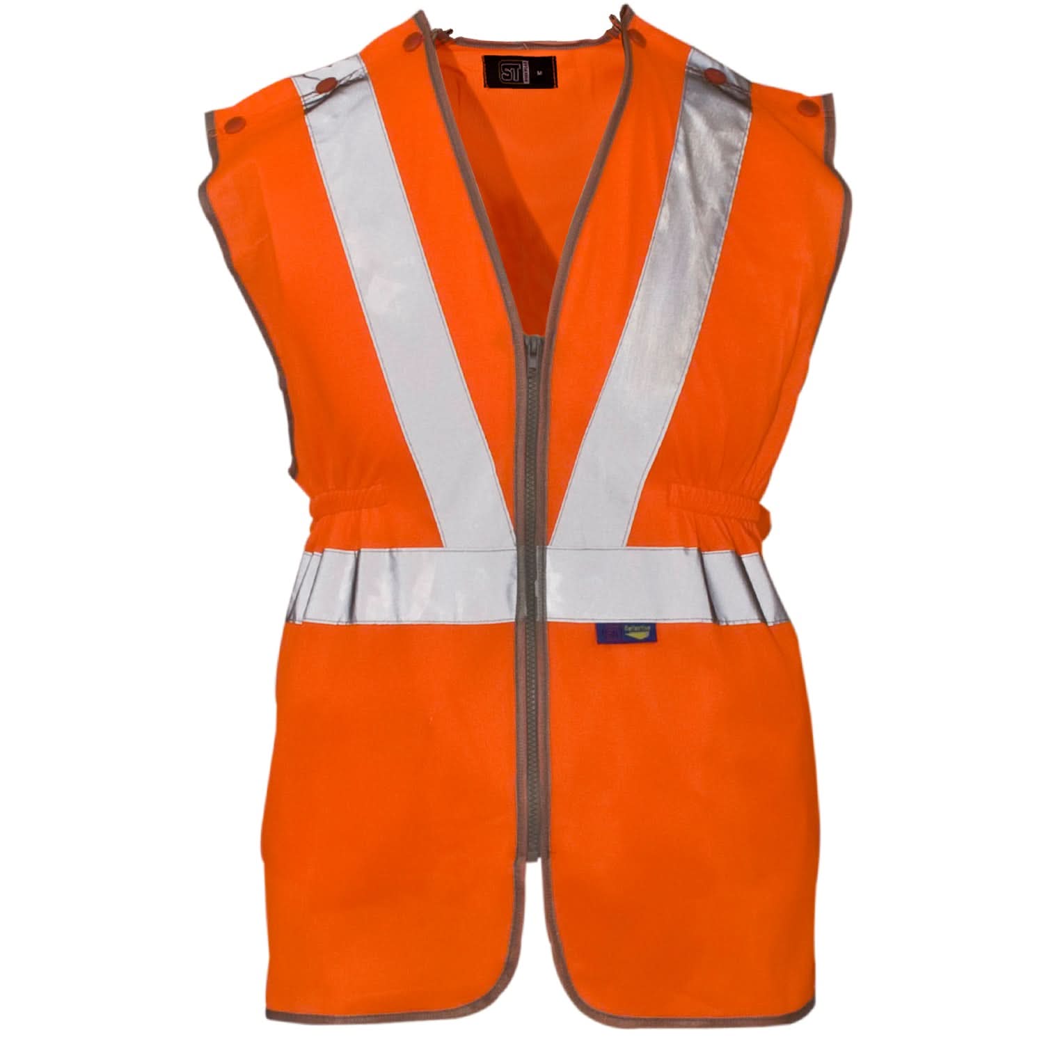 Supertouch - Hi Vis Polyester Long Tracker Vest - H92 - Orange - Customisable Vest