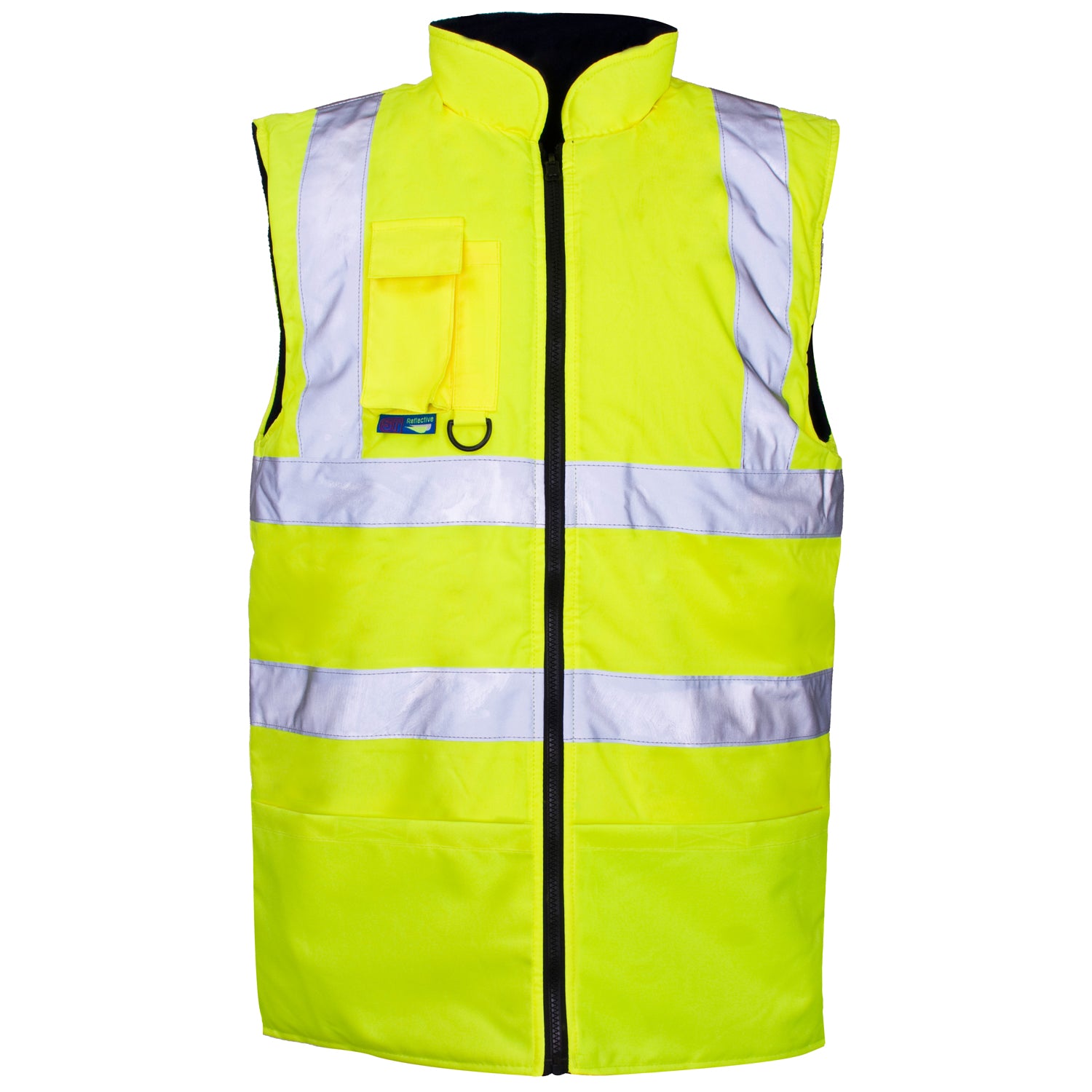 Supertouch - Reversible Fleece Lined Bodywarmer - H39 - Yellow Navy - Customisable Jacket