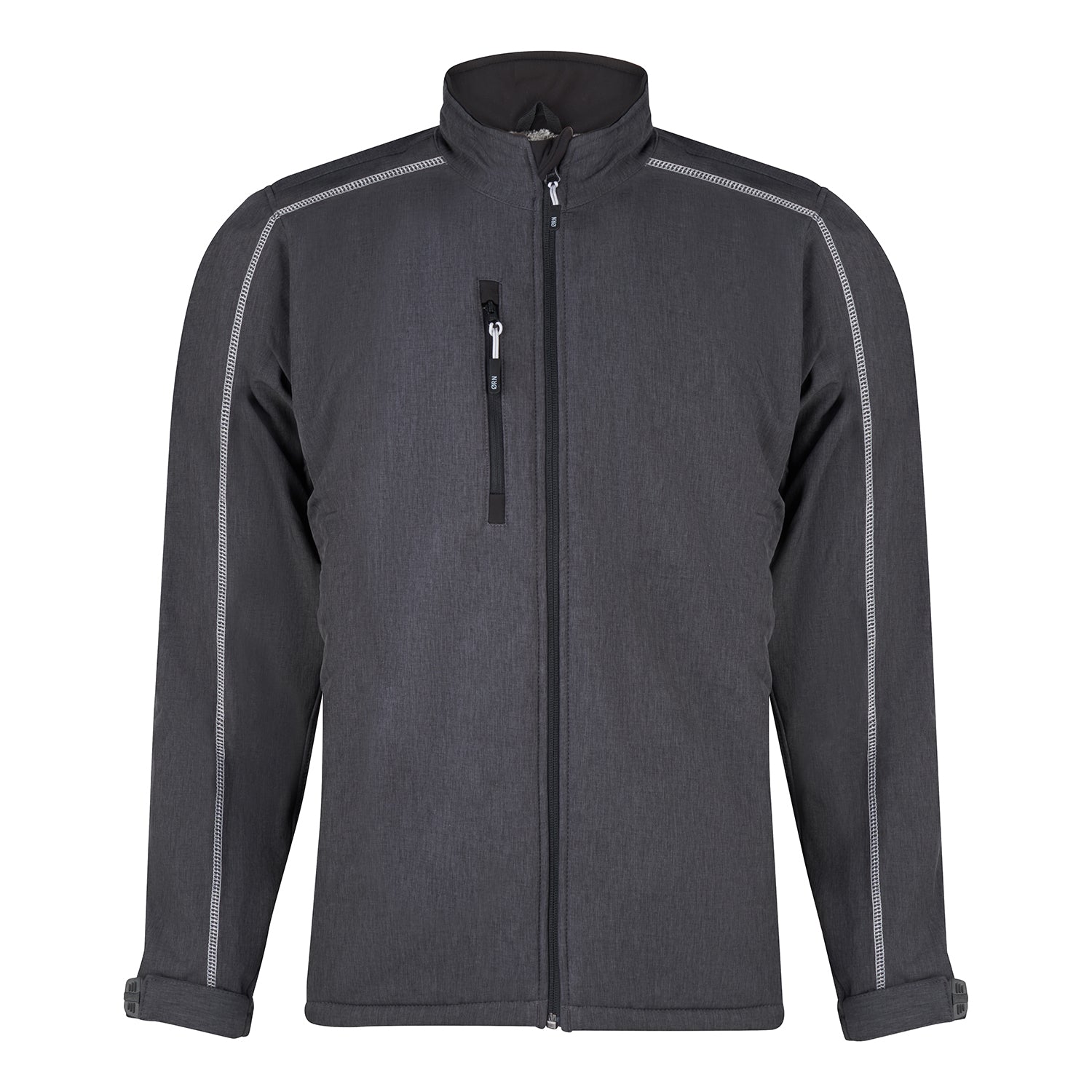 Orn Crane Fur-Lined Softshell - Charcoal Melange - Black - 4240 - Charcoal Melange - Black - Customisable Softshells, Fleeces & Jackets