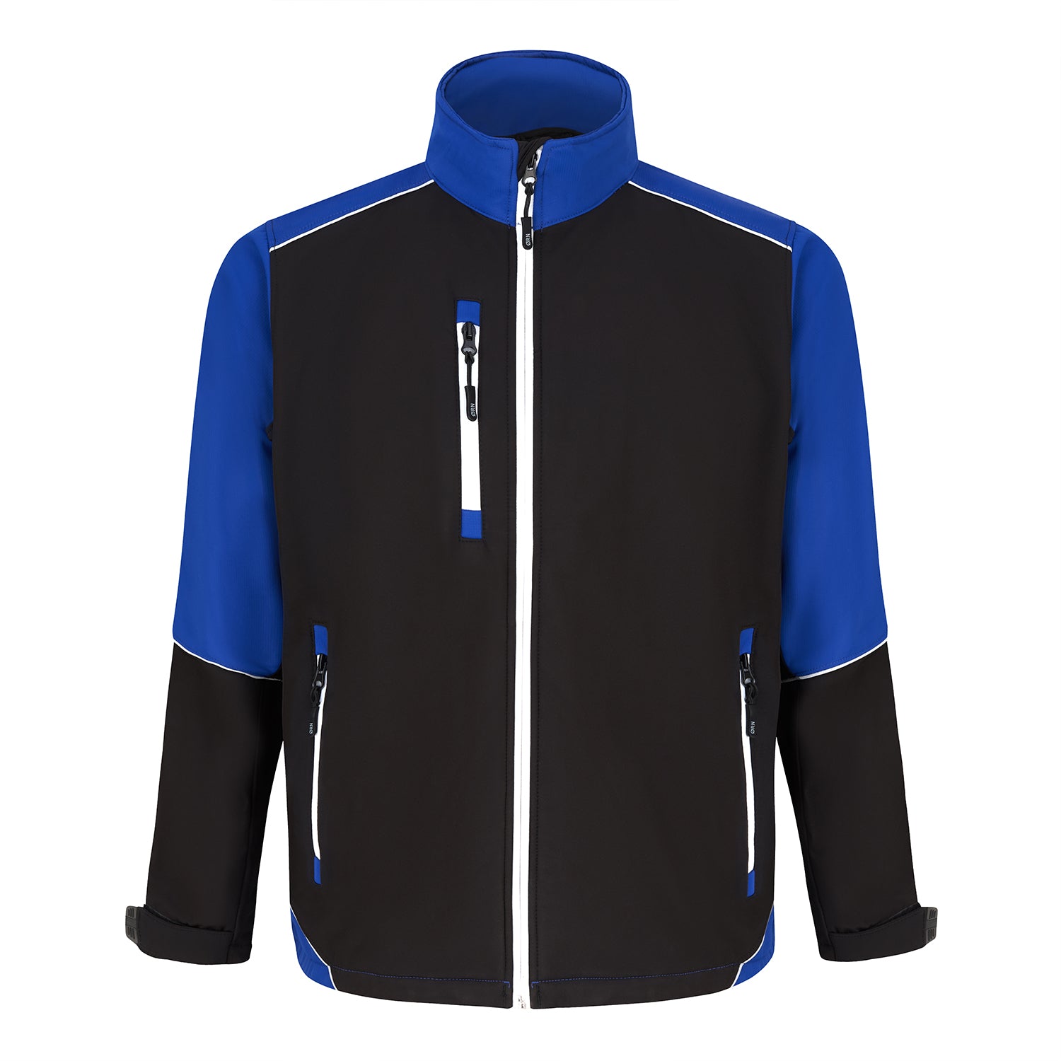 Orn Fireback Softshell - Black - Royal - 4283 - Black - Royal - Customisable Softshells, Fleeces & Jackets