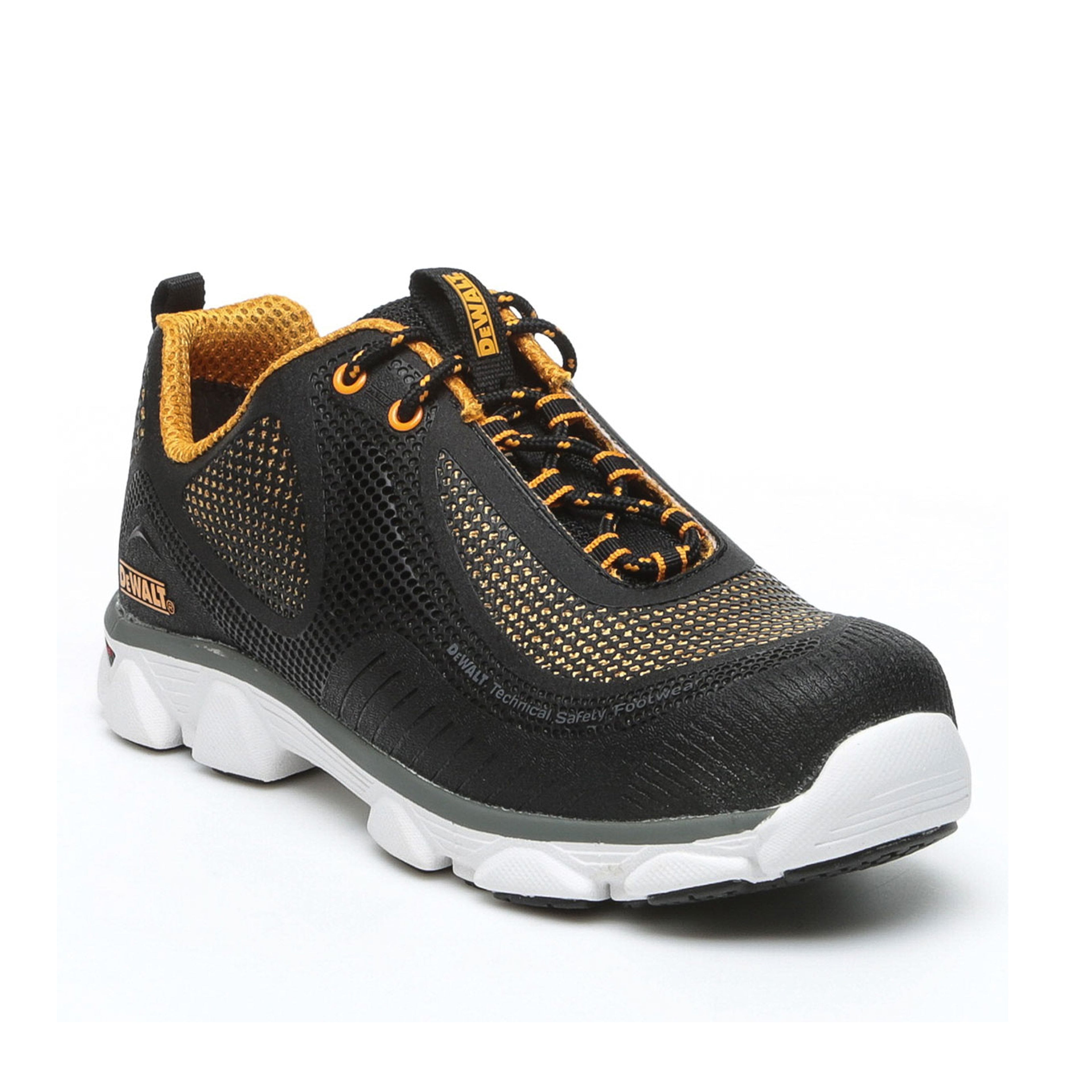DeWalt - Black PU Sports Safety Trainer - Black - Customisable Footwear