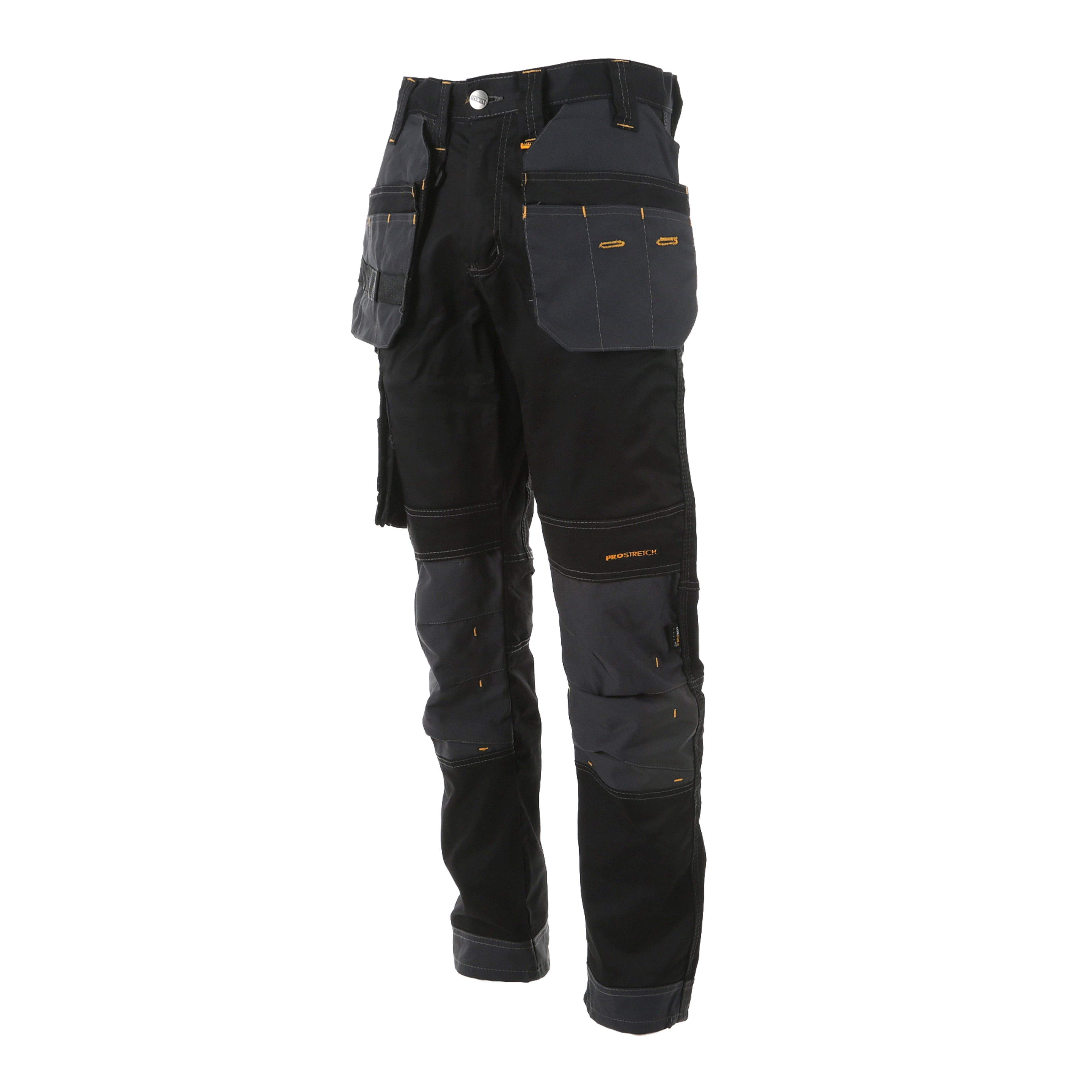 DeWalt - DeWalt Regular Fit Stretch Trouser - Black Grey - Customisable Workwear