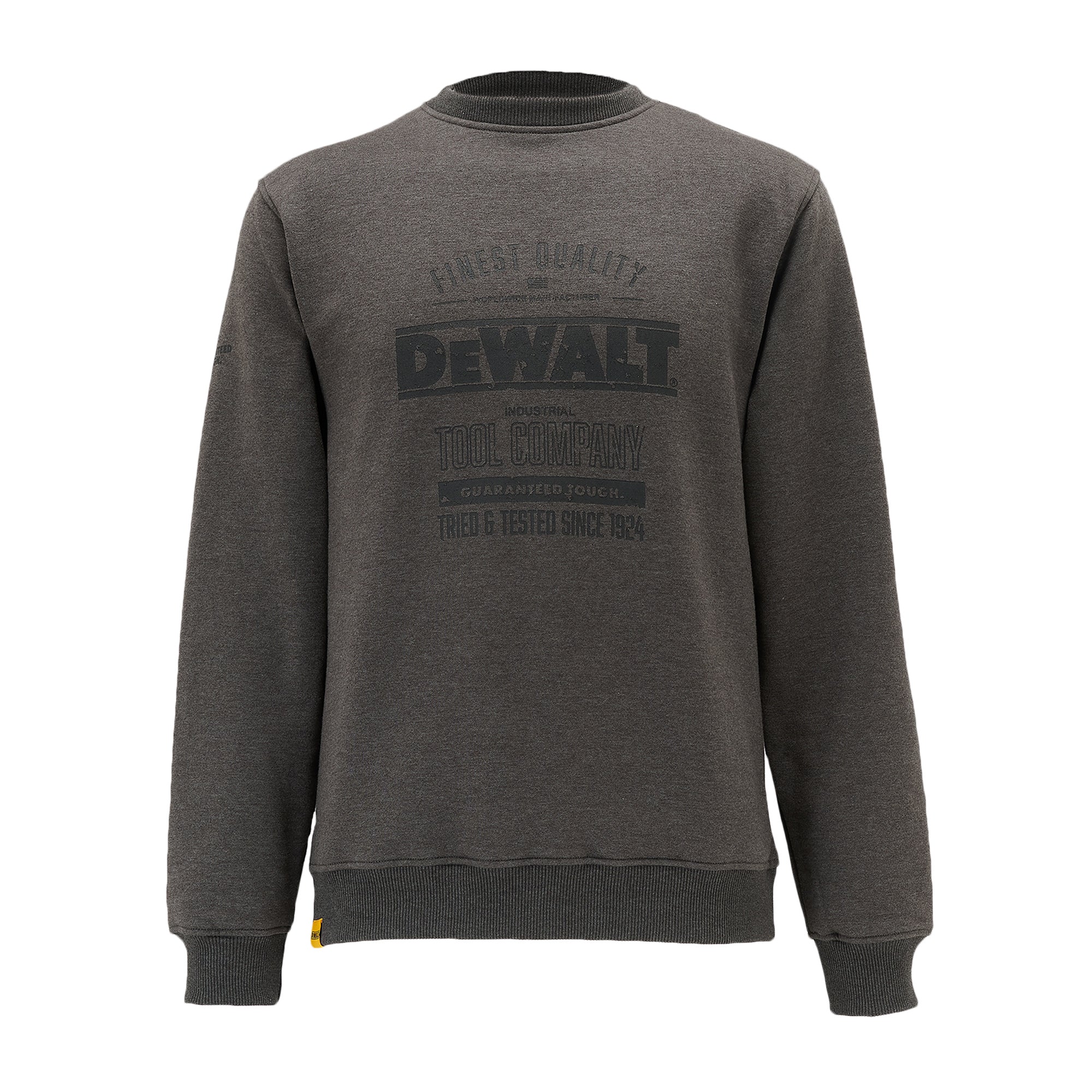 DeWalt - Crew Neck Sweatshirt - Charcoal Grey - Customisable Workwear