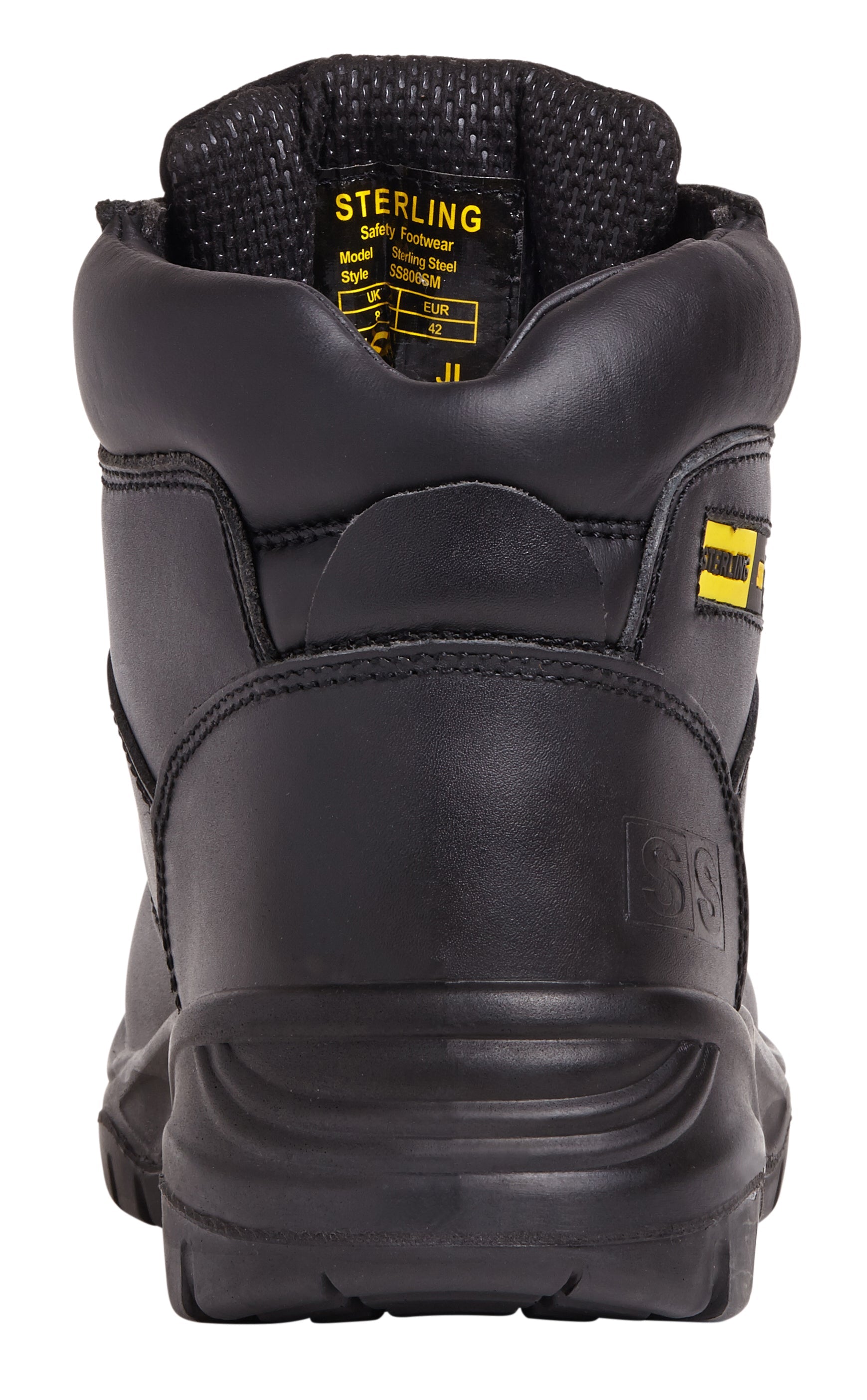 Sterling Steel - Black 6 Eye Hiker Boot - - Customisable Footwear