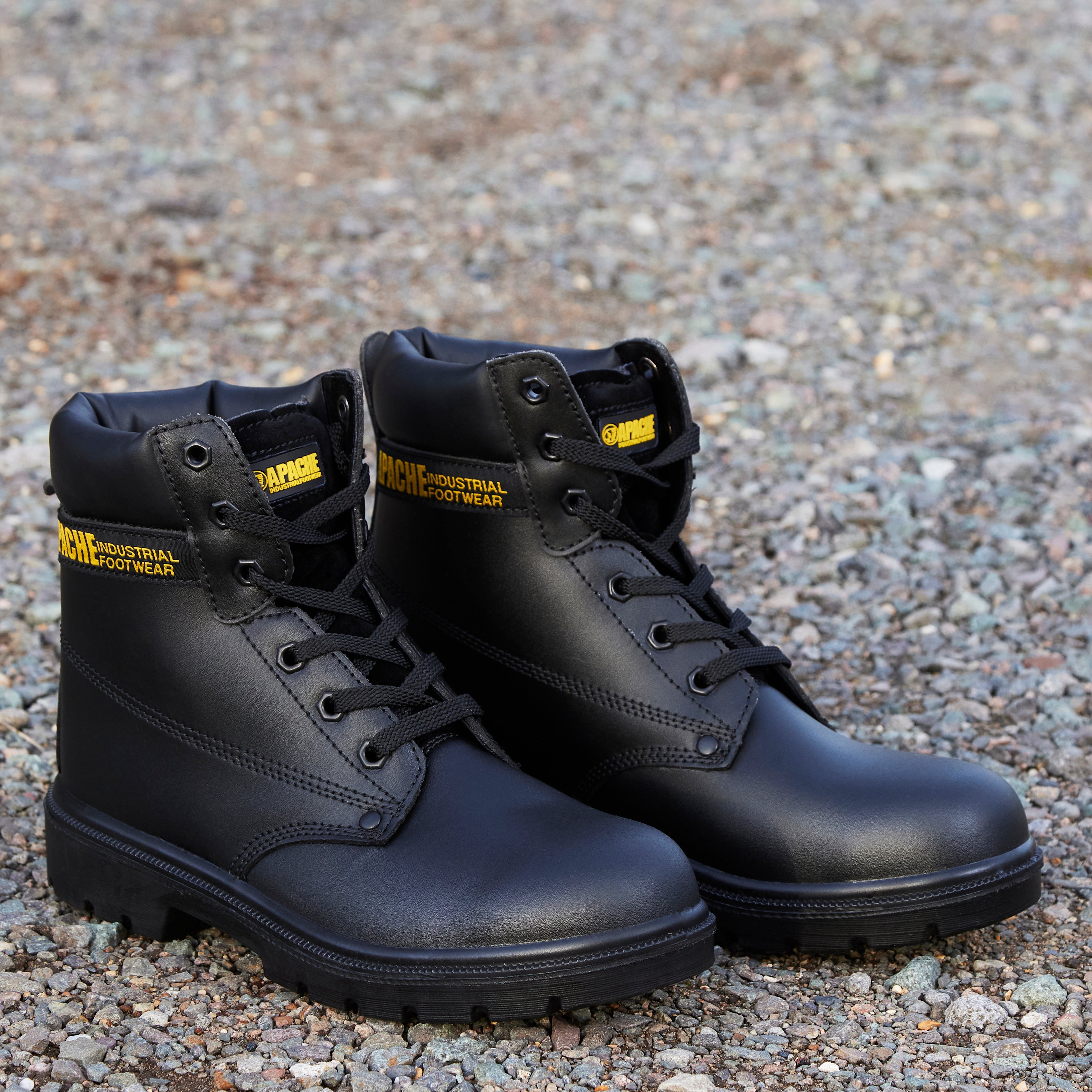Apache - Black 6 Eye Safety Boot - - Customisable Boots