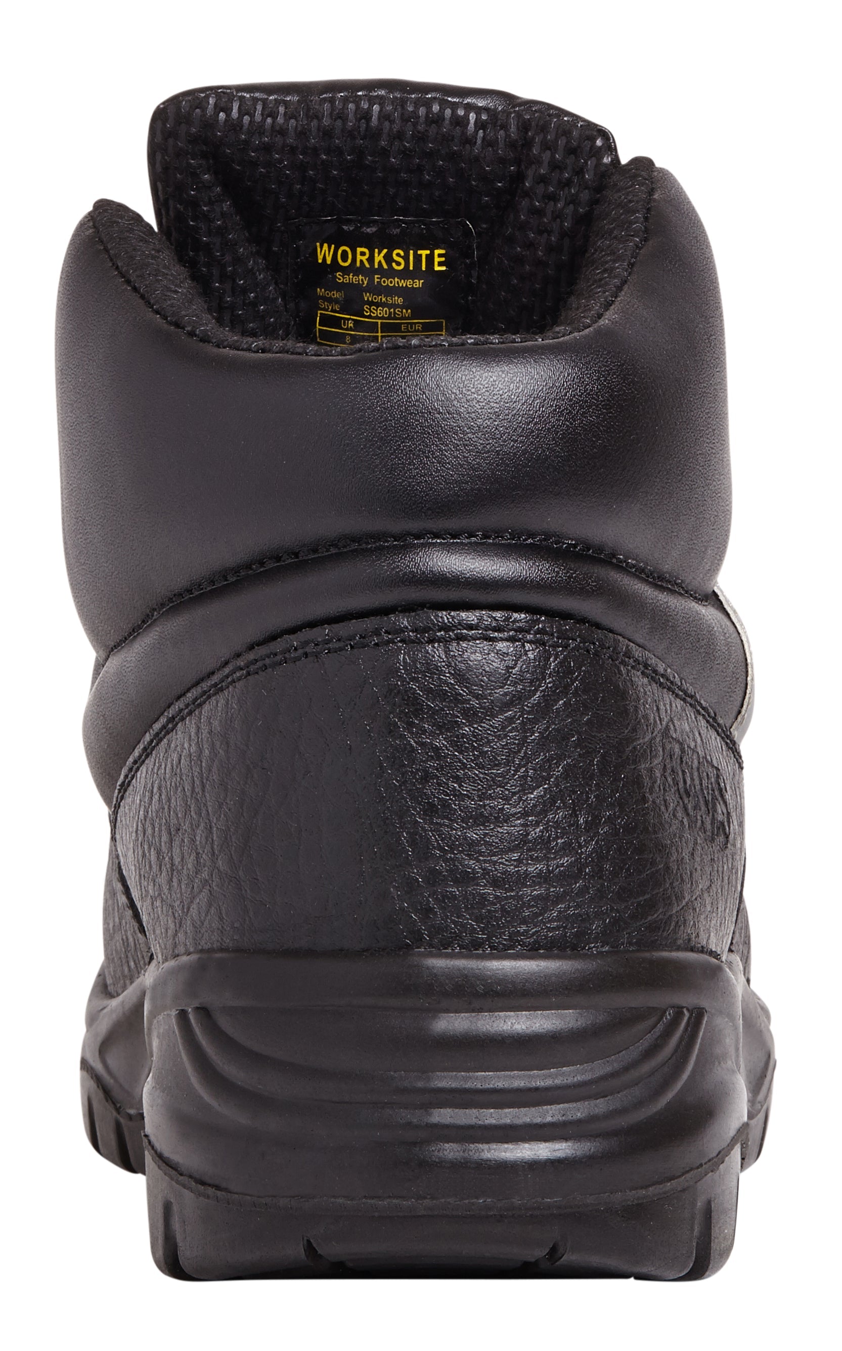 Work Site - Black Mid-Cut Safety Boot - - Customisable Footwear