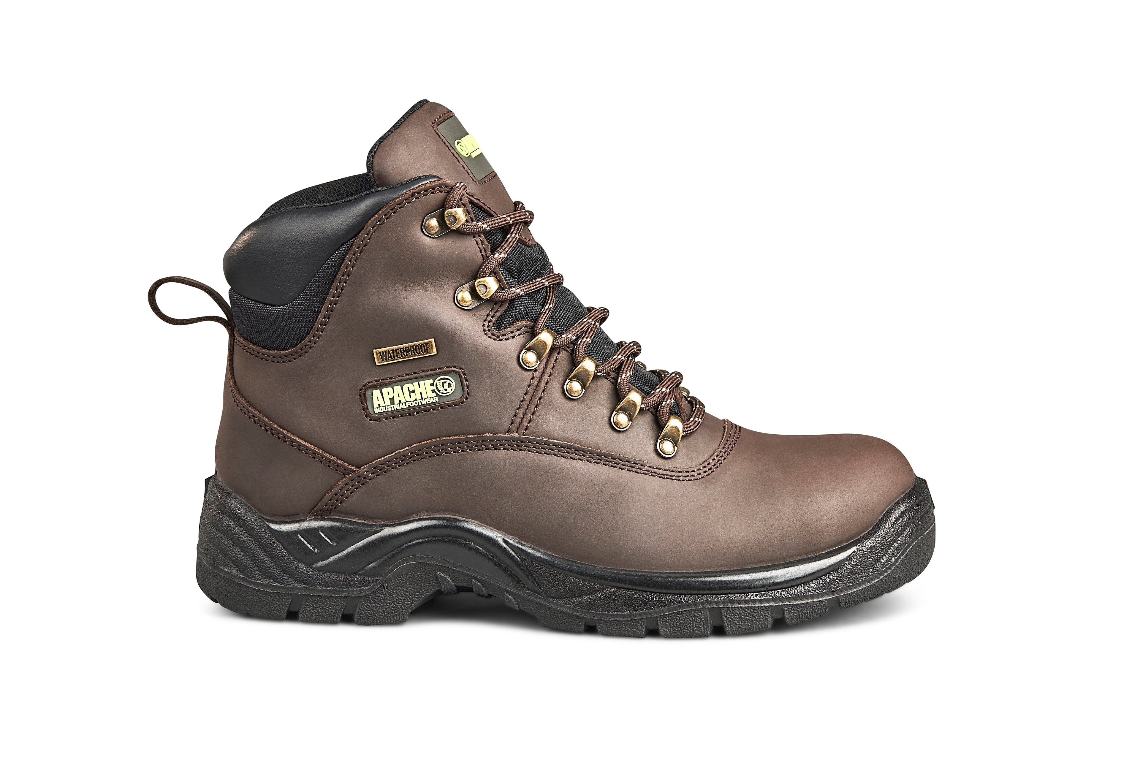 Apache - Brown Waterproof Safety Hiker - - Customisable Footwear