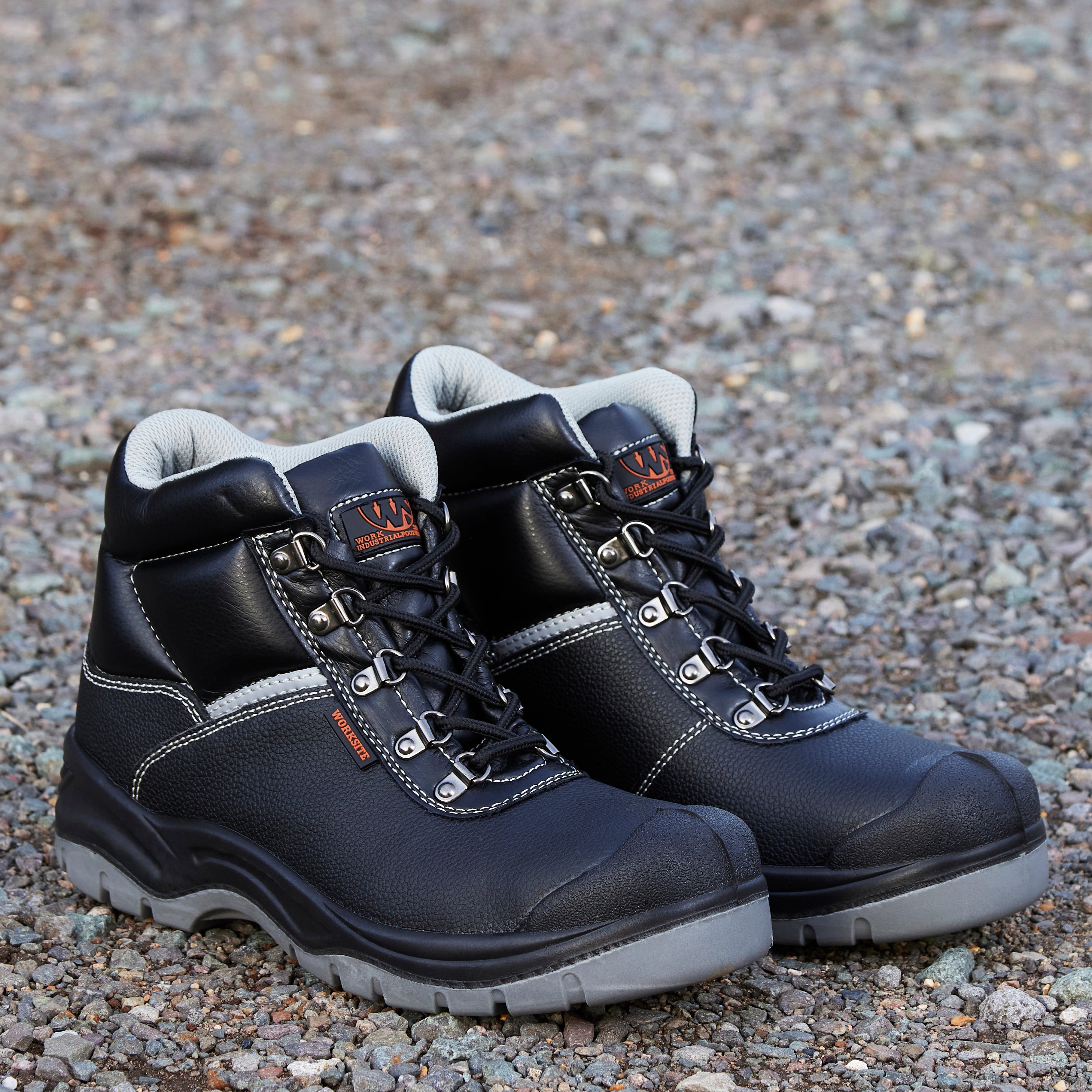 Work Site - Black All Terrain Safety Boot - - Customisable Footwear