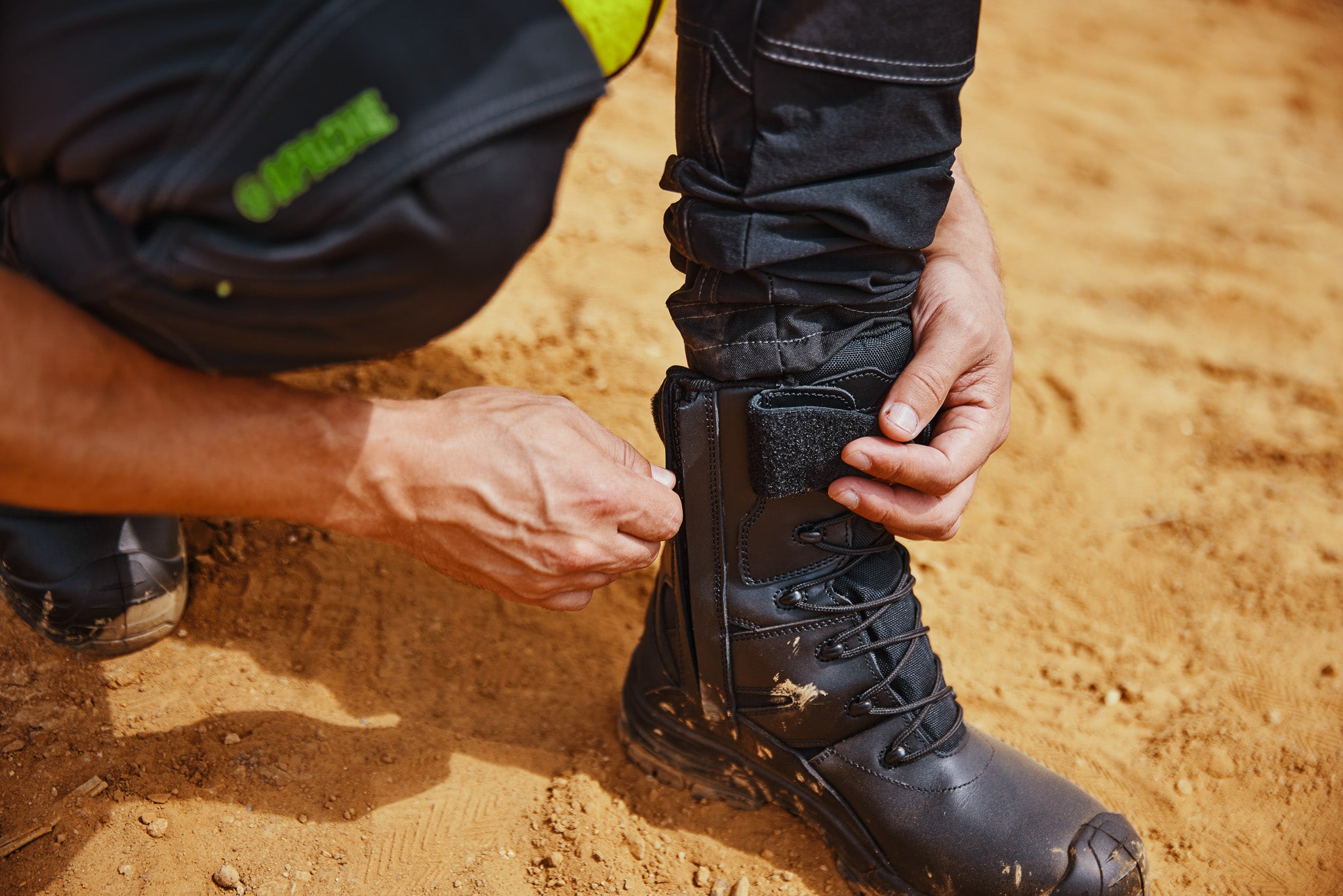 Apache - Non Metallic High Leg Safety Boot - - Customisable Boots