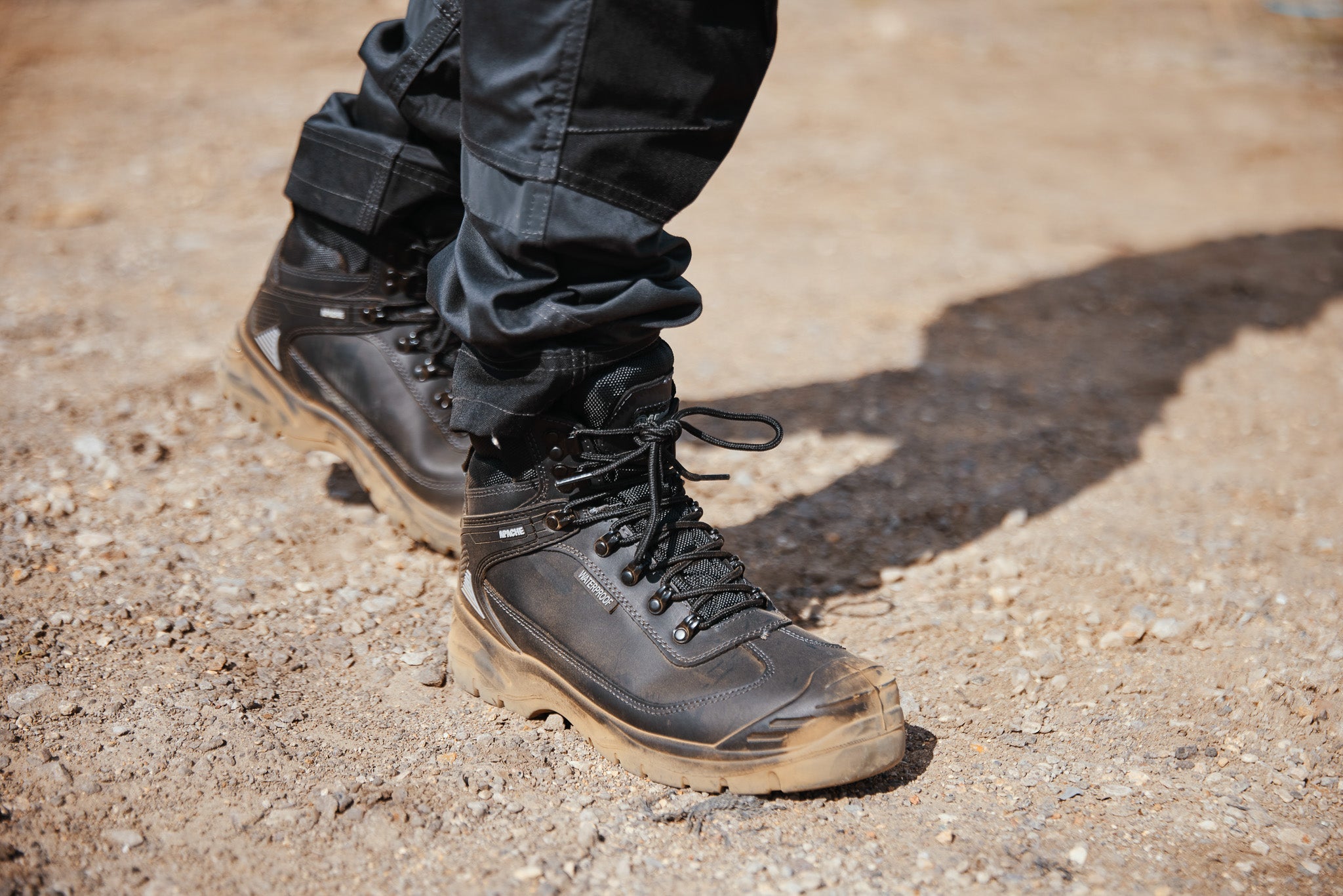 Apache - Black Waterproof Safety Hiker - - Customisable Boots