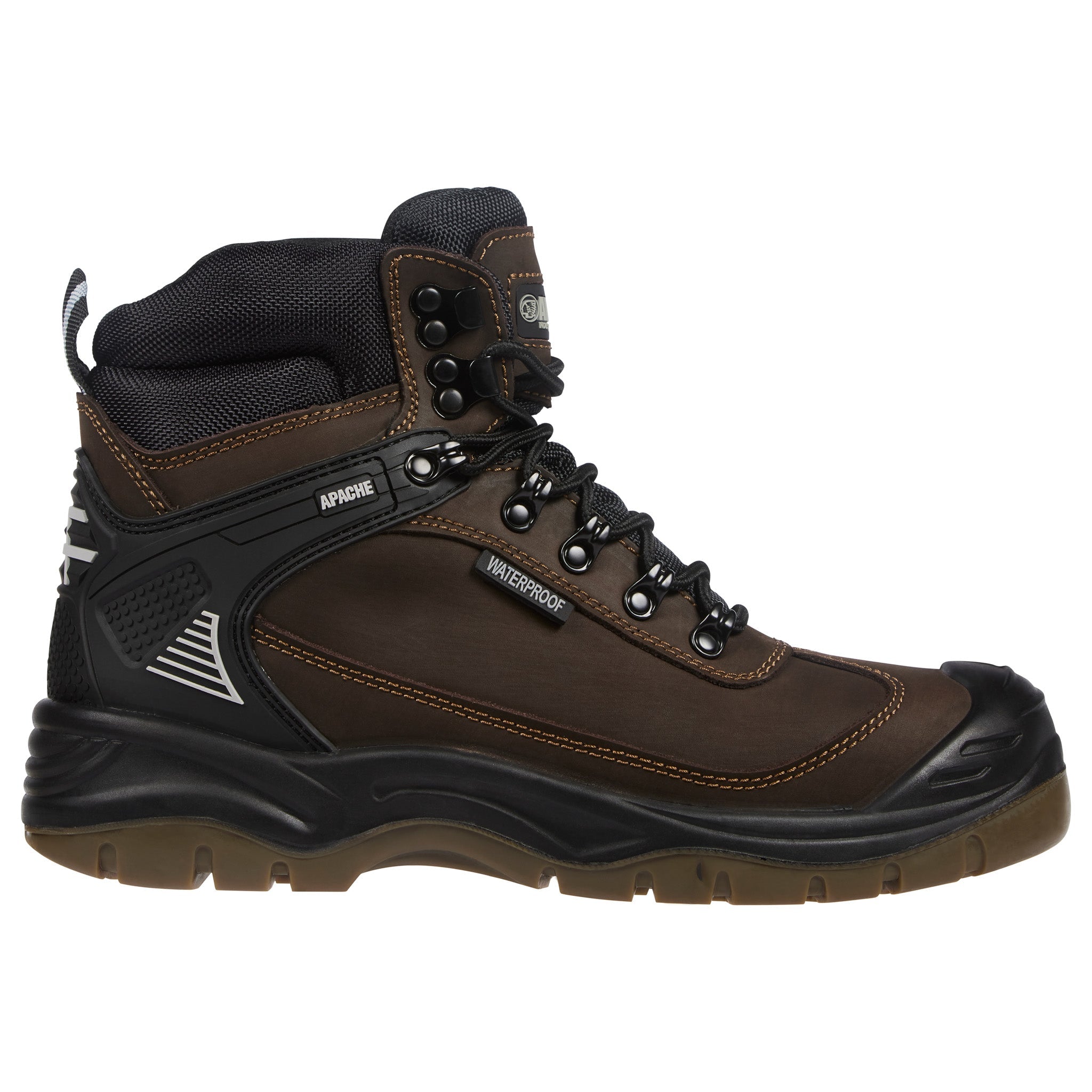 Apache - Brown Waterproof Safety Hiker - - Customisable Boots