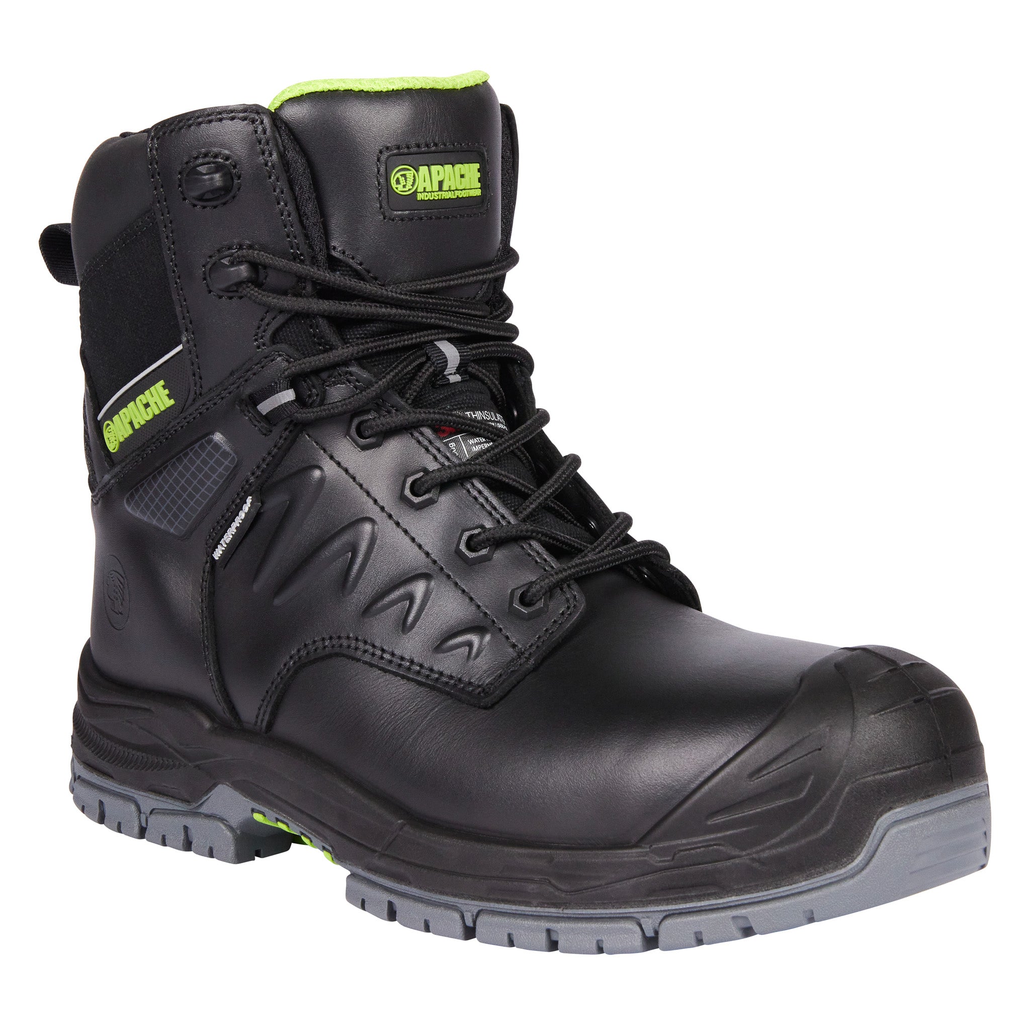 Apache - Side Zip Black Waterproof Boot - GTS Outsole - Black - Customisable Boots
