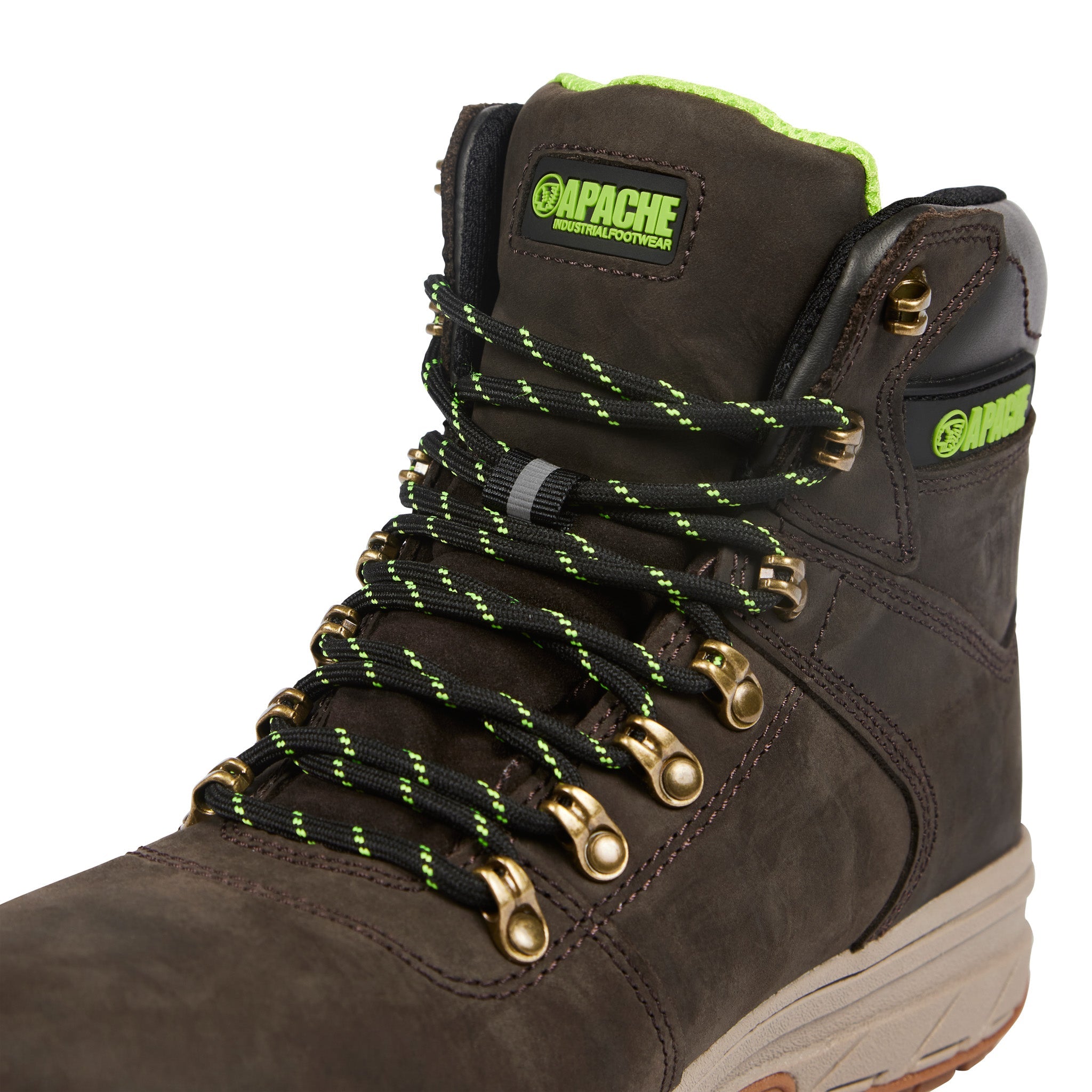Apache - Brown Leather Waterproof Safety Boot - XTS Outsole - - Customisable Footwear