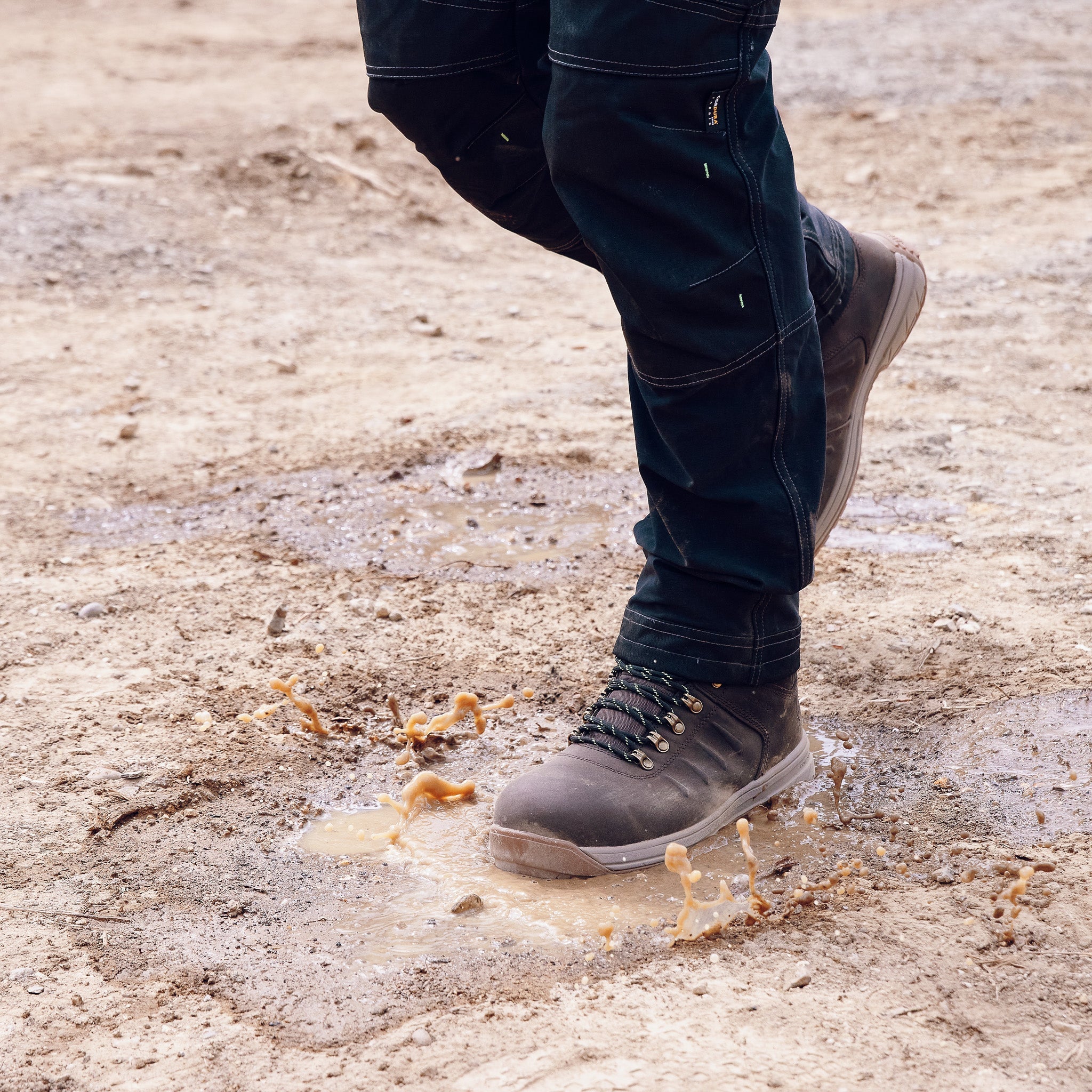 Apache - Brown Leather Waterproof Safety Boot - XTS Outsole - - Customisable Footwear