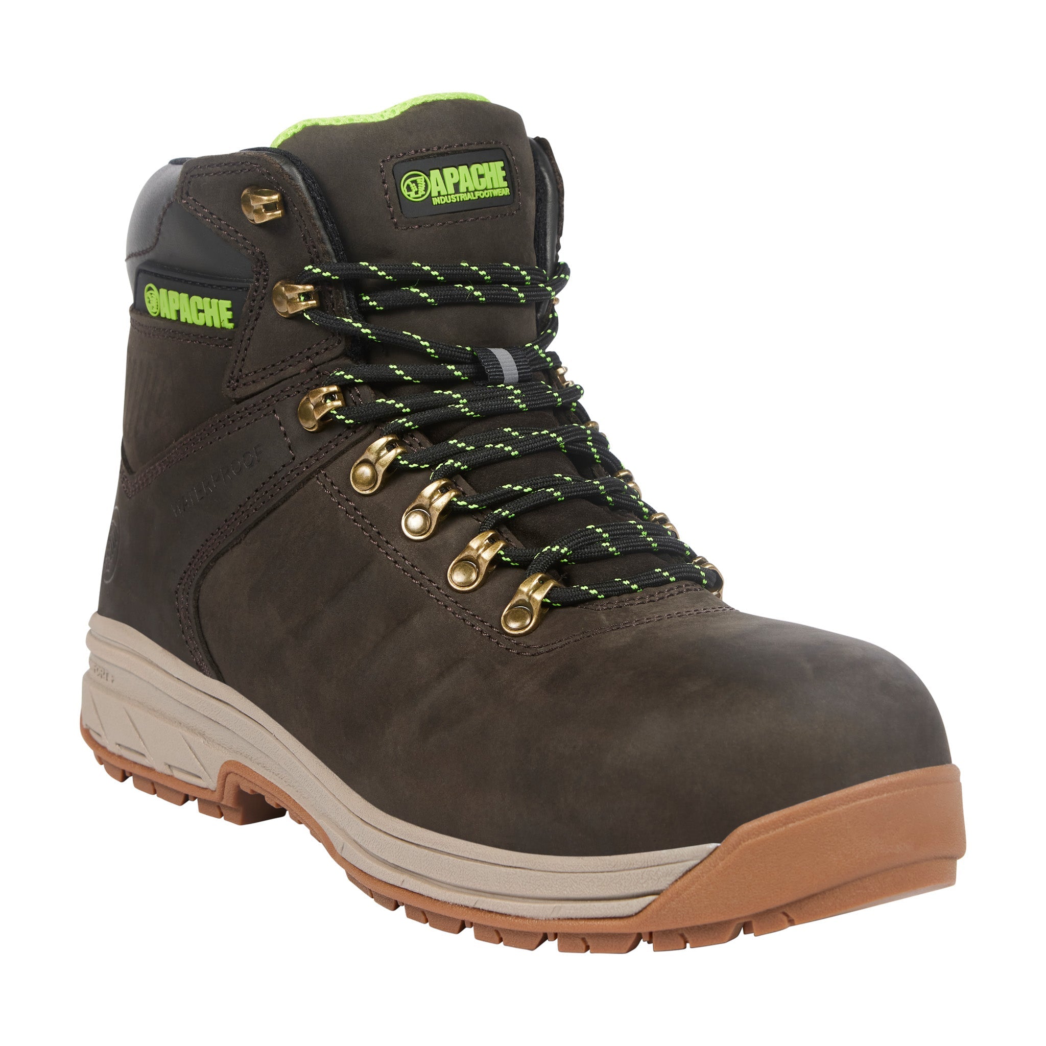 Apache - Brown Leather Waterproof Safety Boot - XTS Outsole - Brown - Customisable Footwear