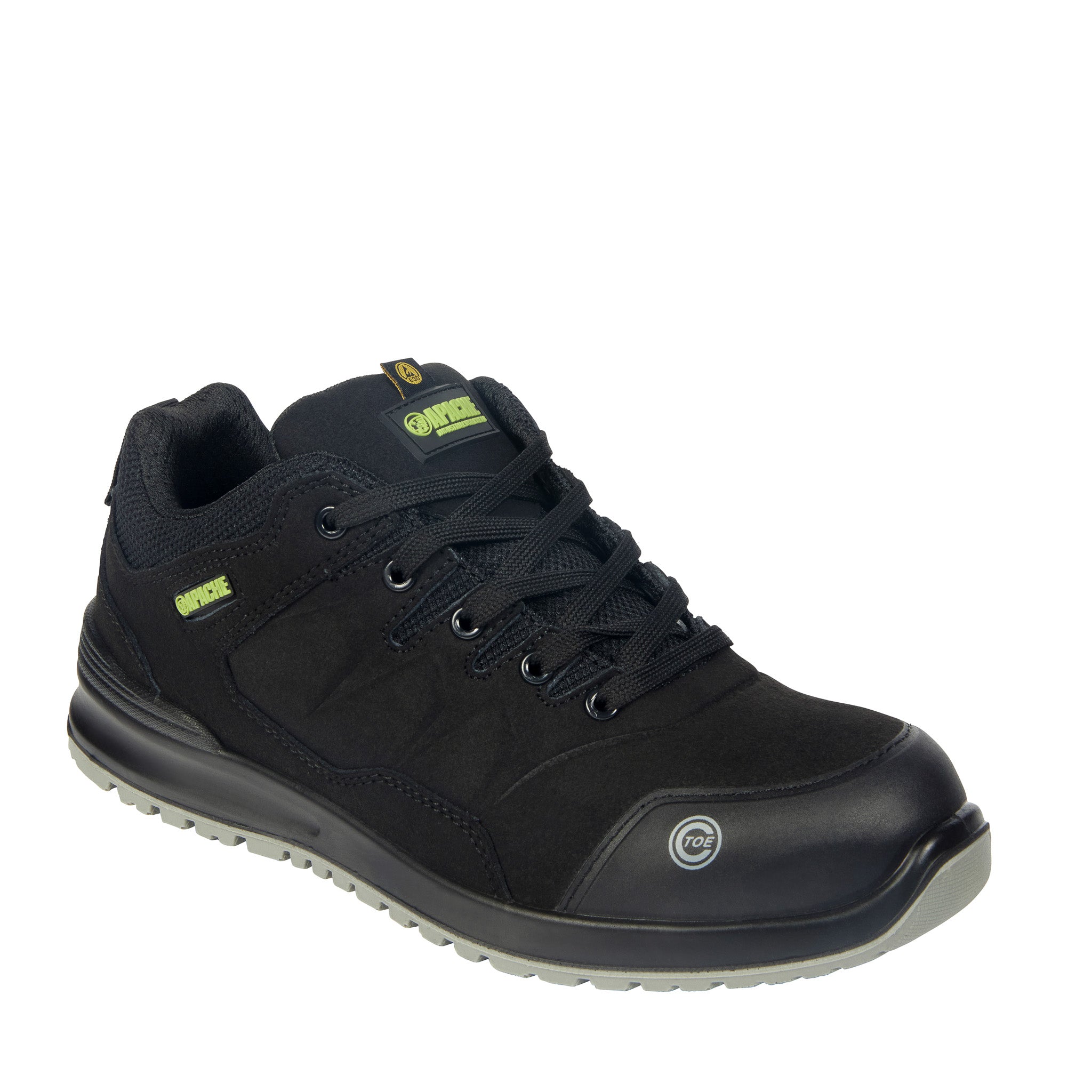 Apache - S3 Recycled Suede Safety Trainer Boot - Black - Customisable Footwear