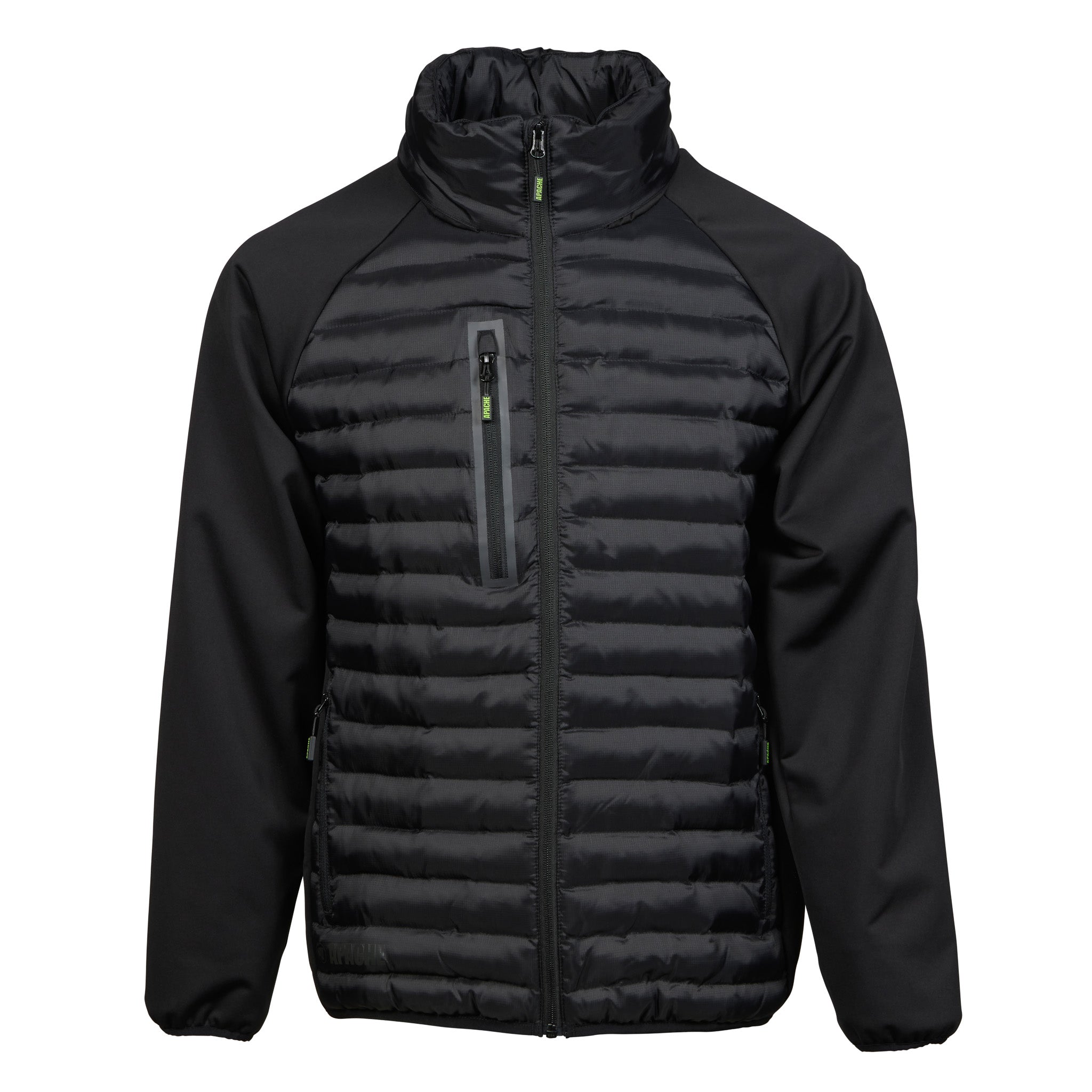 Apache - Apache Hybrid Jacket with Foldaway Hood - Black - Customisable Workwear