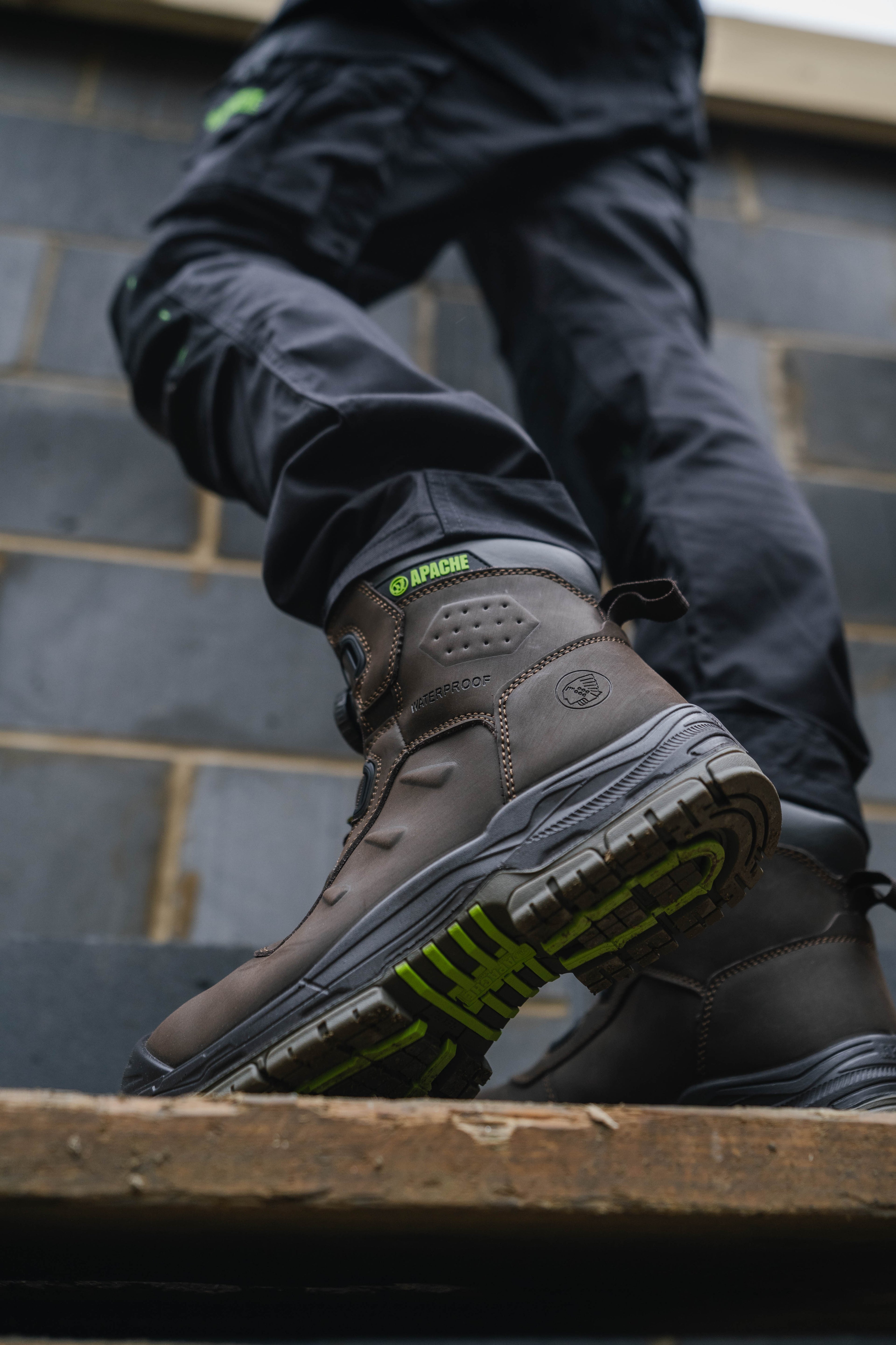 Apache - Churchill Brown Waterproof FITGO Safety Boot ESD - - Customisable Footwear