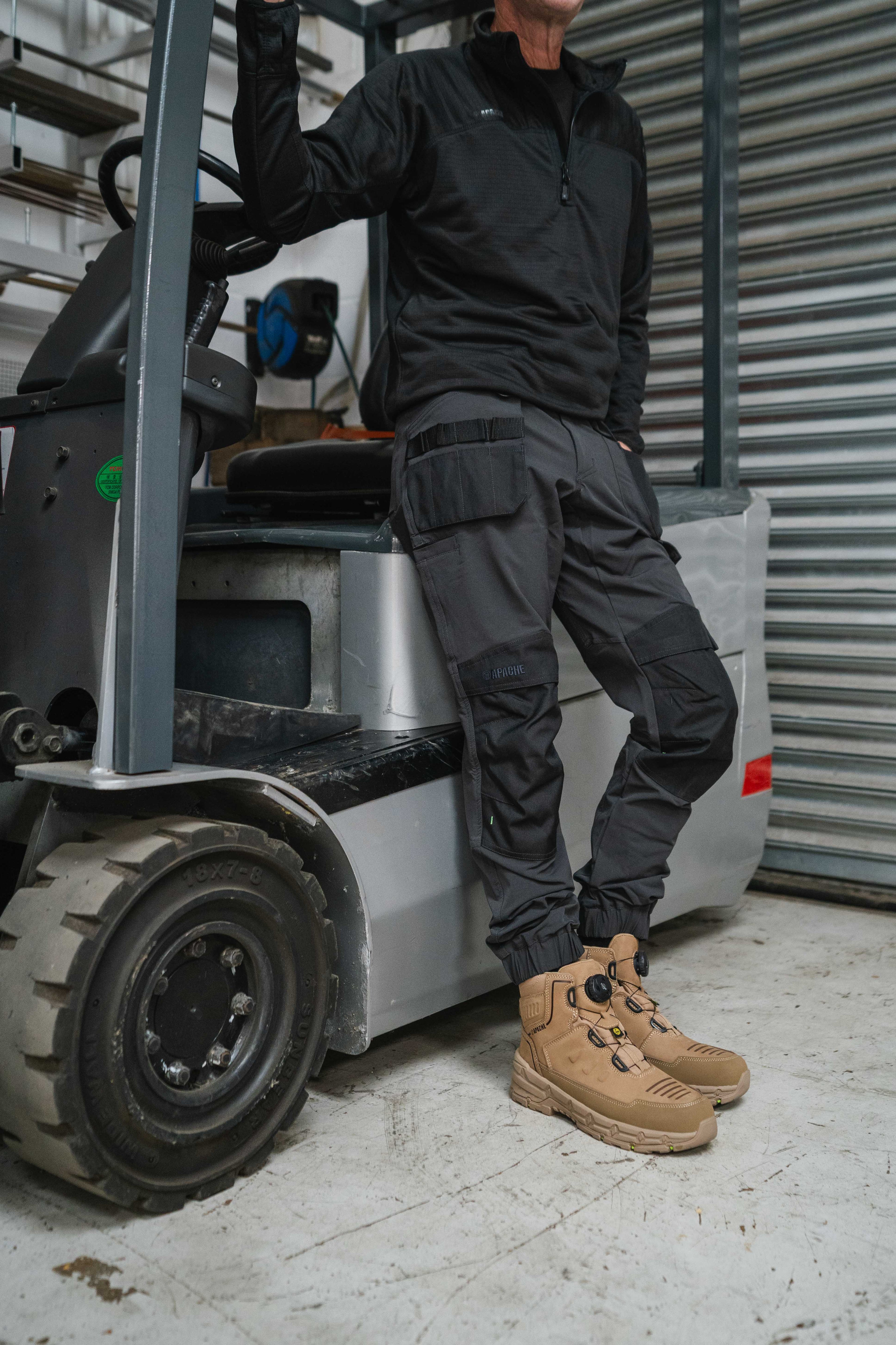 Apache - Stonehenge Stone FITGO Safety Boot with Rebound EVA midsole & ESD - - Customisable Footwear
