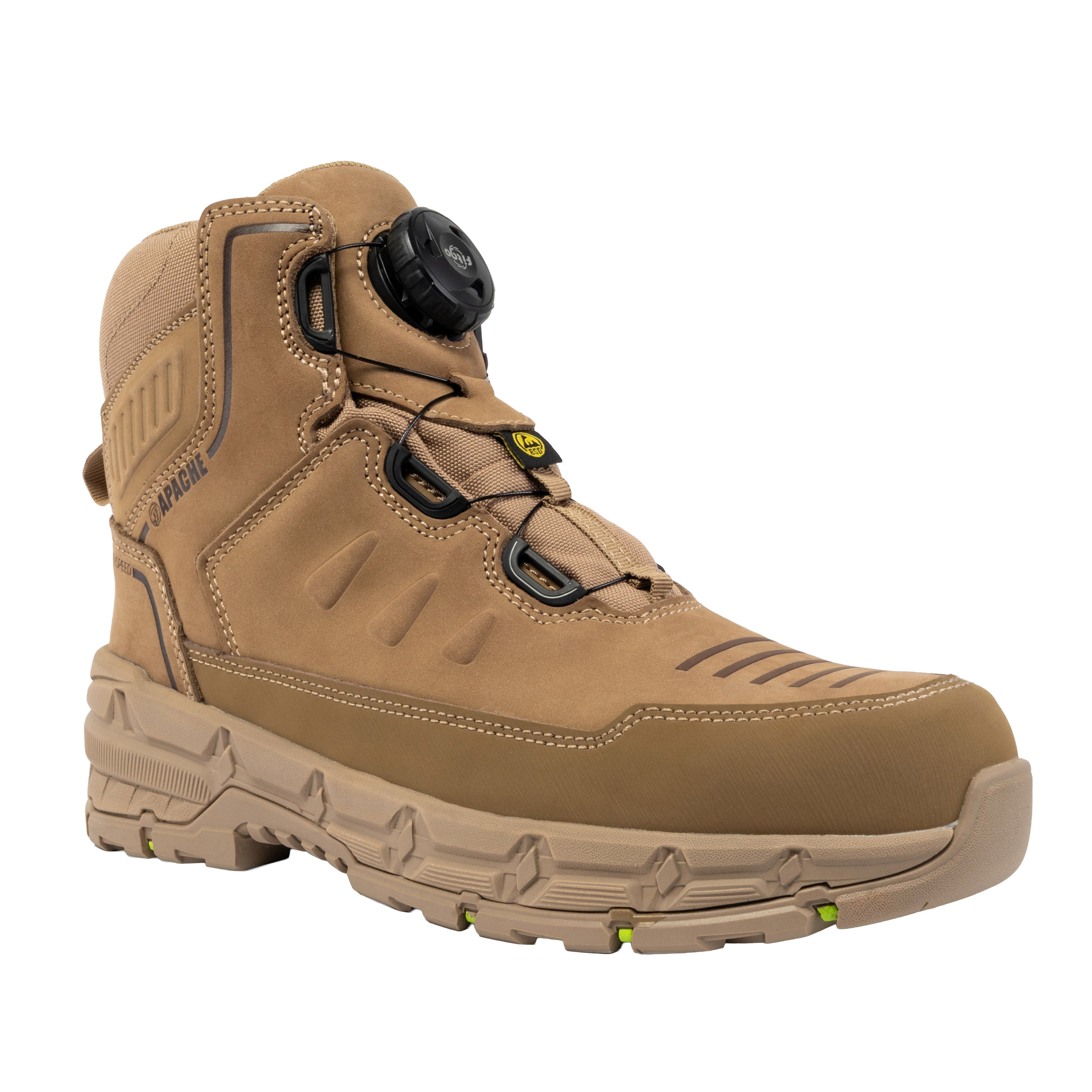 Apache - Stonehenge Stone FITGO Safety Boot with Rebound EVA midsole & ESD - Stone - Customisable Footwear