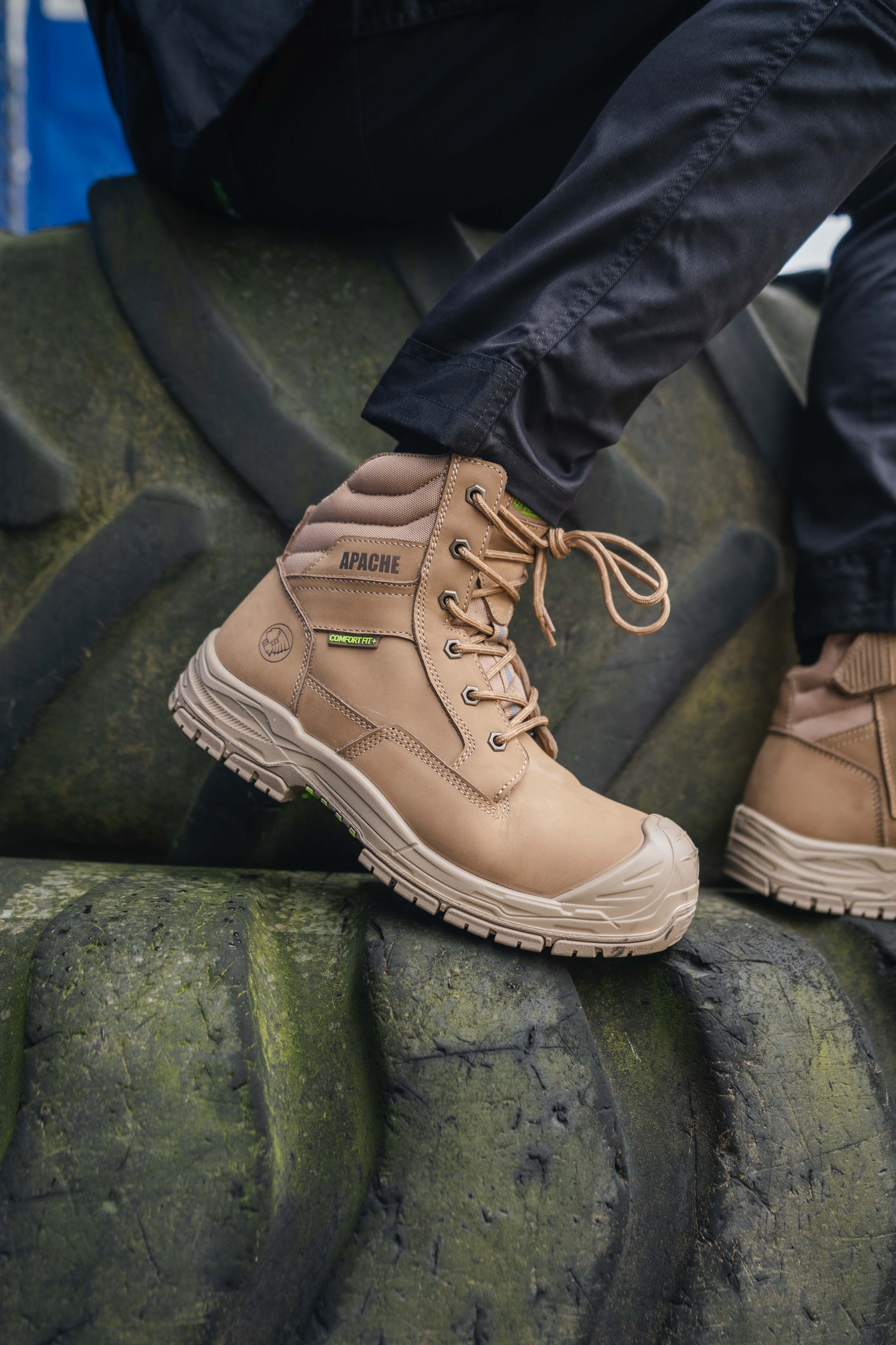 Apache - Outback Stone Water Resistant Size Zip Boot with HI & CI - - Customisable Footwear