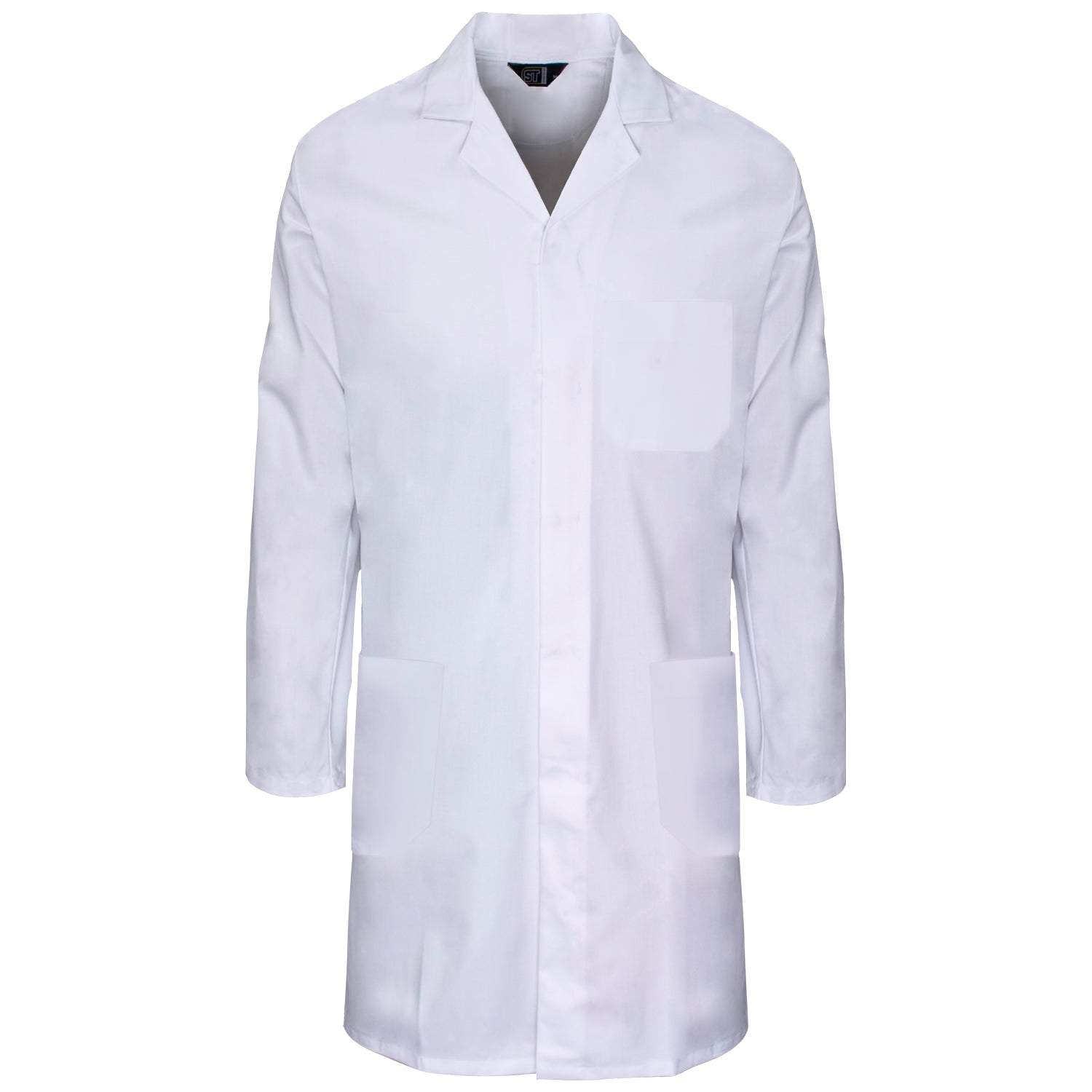 Polycotton Lab Coat - W29 - White - Customisable Lab Coat