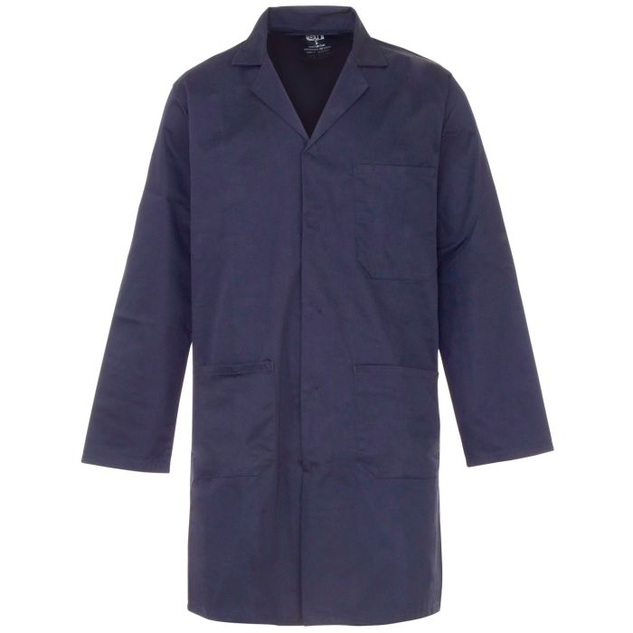 Polycotton Lab Coat - W29 - Navy - Customisable Lab Coat