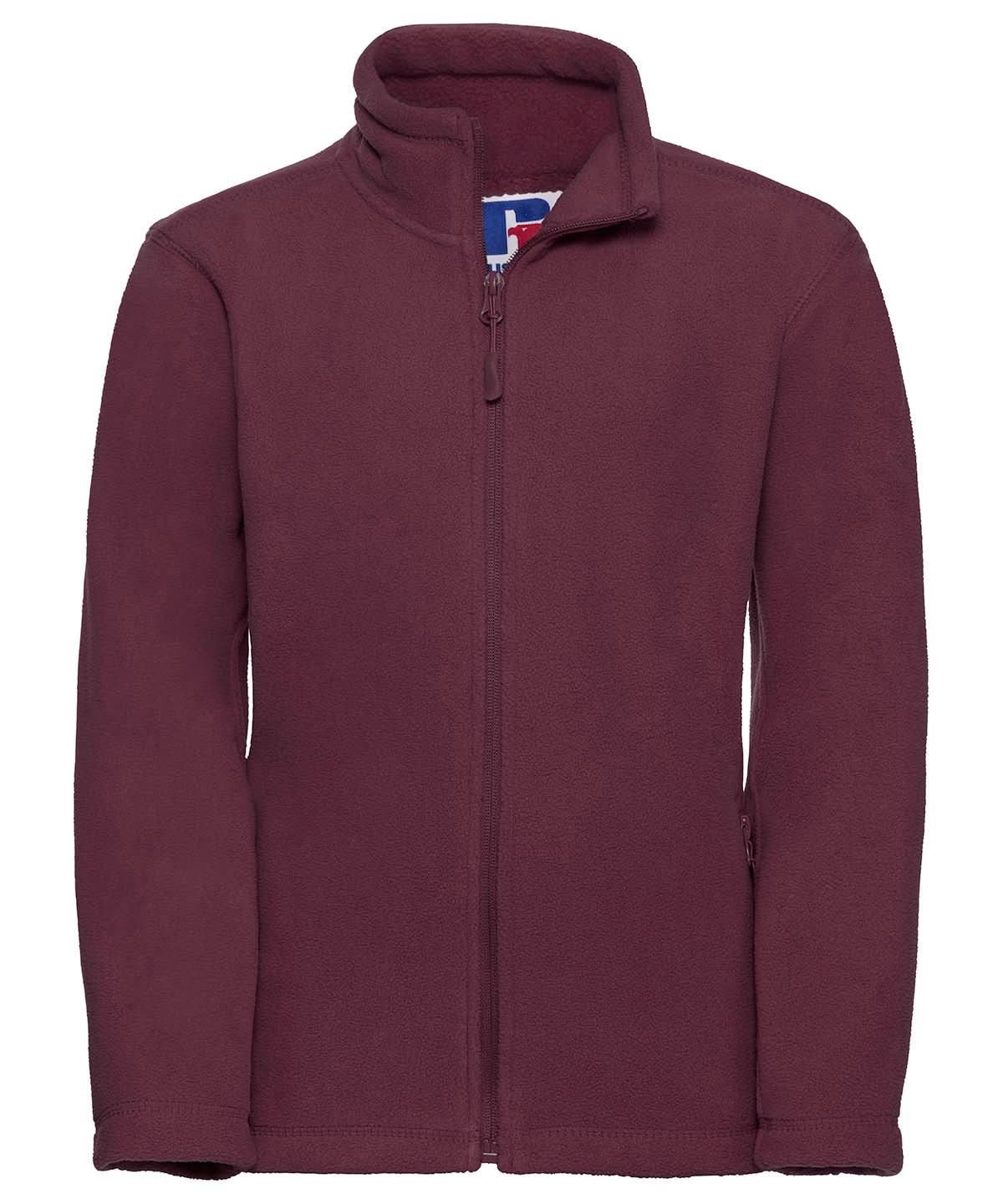 Russell Europe Kids full zip outdoor fleece 8700B - Burgundy - Customisable Fleece