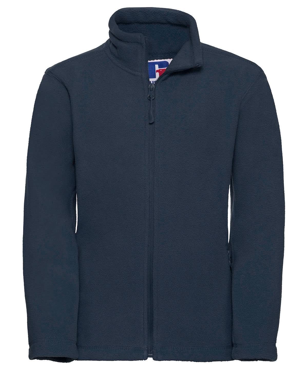Russell Europe Kids full zip outdoor fleece 8700B - French Navy - Customisable Fleece