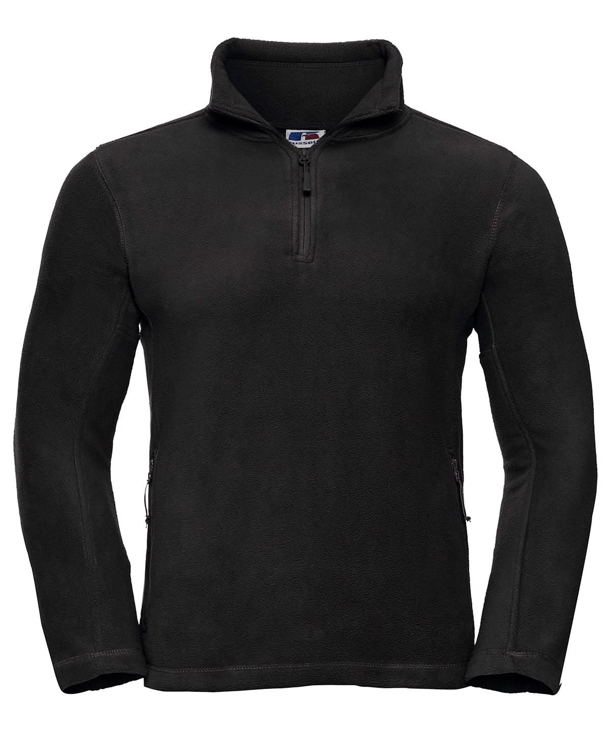 Russell Europe zip outdoor fleece 8740M - Black - Customisable Fleece