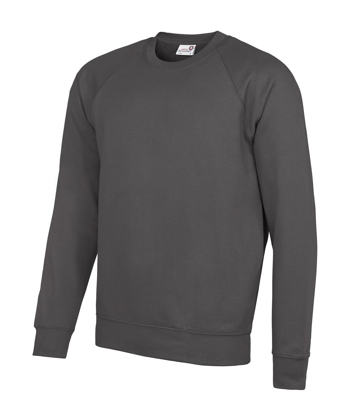 AWDis Academy Senior Academy raglan sweatshirt AC001 - Academy Charcoal - Customisable Sweatshirts