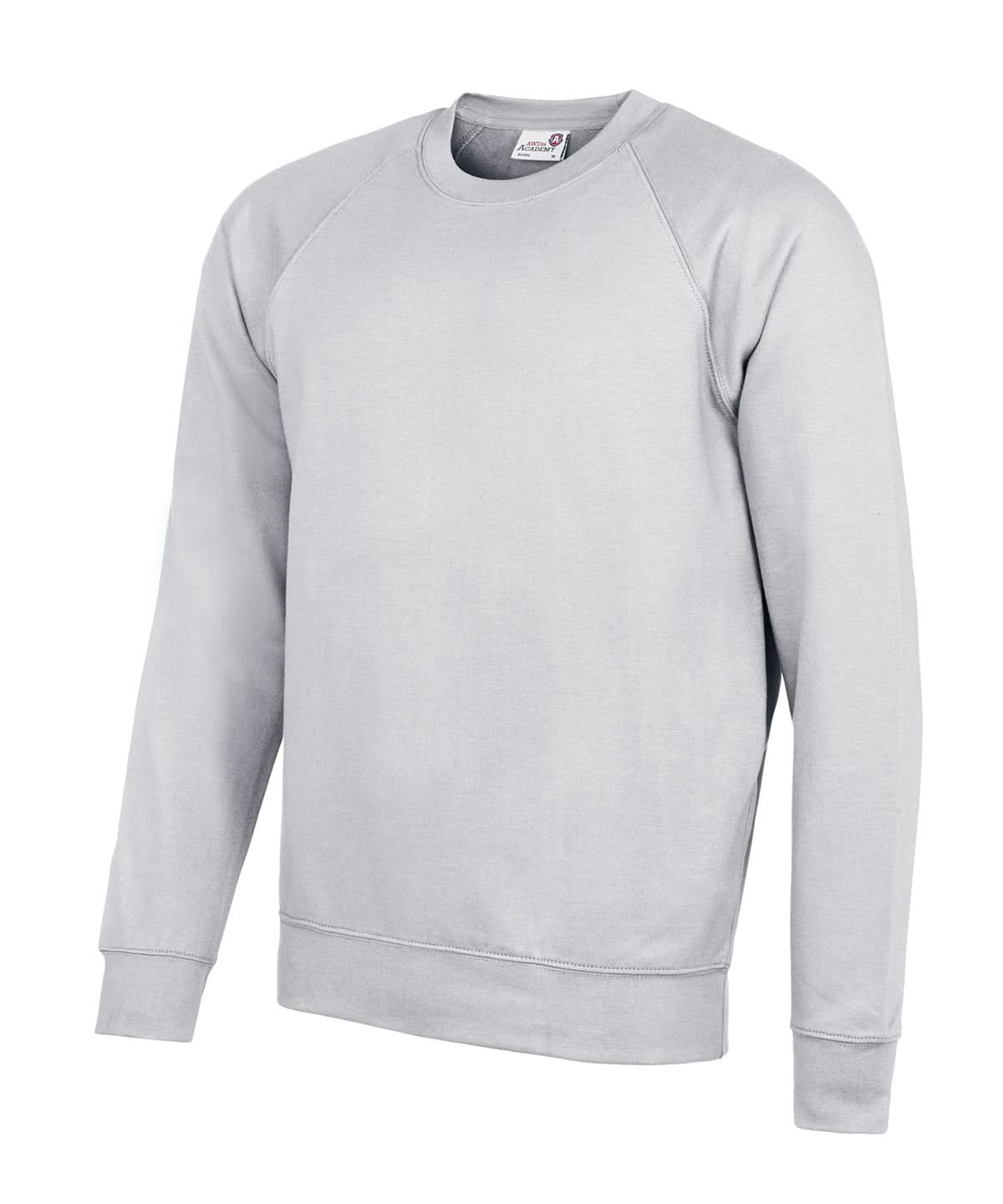 AWDis Academy Senior Academy raglan sweatshirt AC001 - Academy Grey - Customisable Sweatshirts