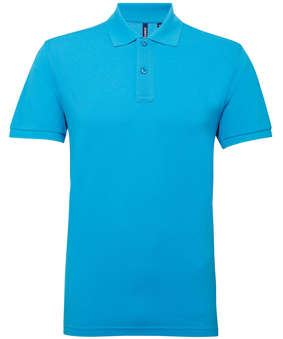 Asquith & Fox Asquith Fox Mens polycotton blend polo Turquoise AQ015 - Turquoise - Customisable Polos
